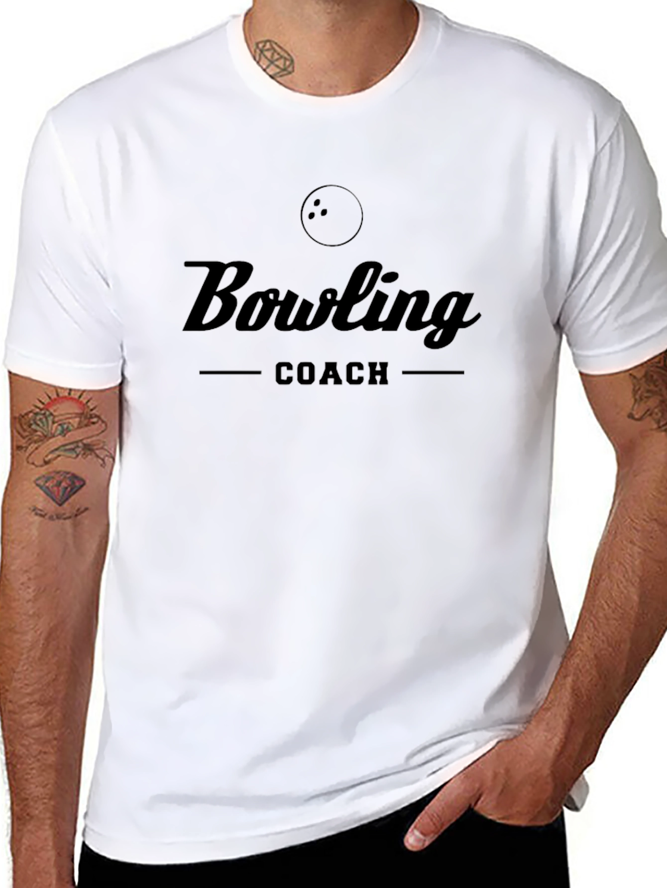 Bowling Coach Graphic Tee - Black