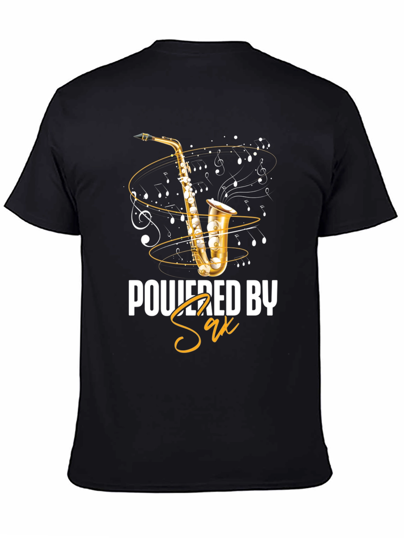 Powered by Sax T-Shirt - Music Lover Tee