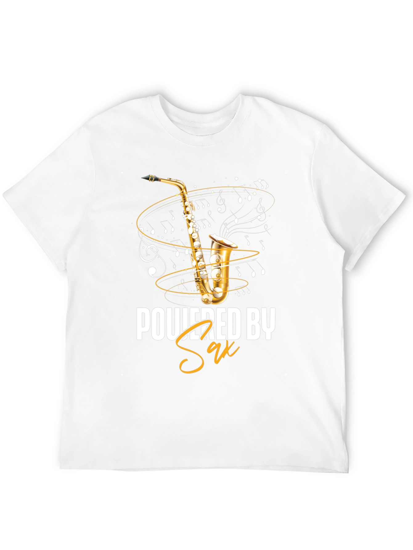 Powered by Sax T-Shirt - Music Lover Tee