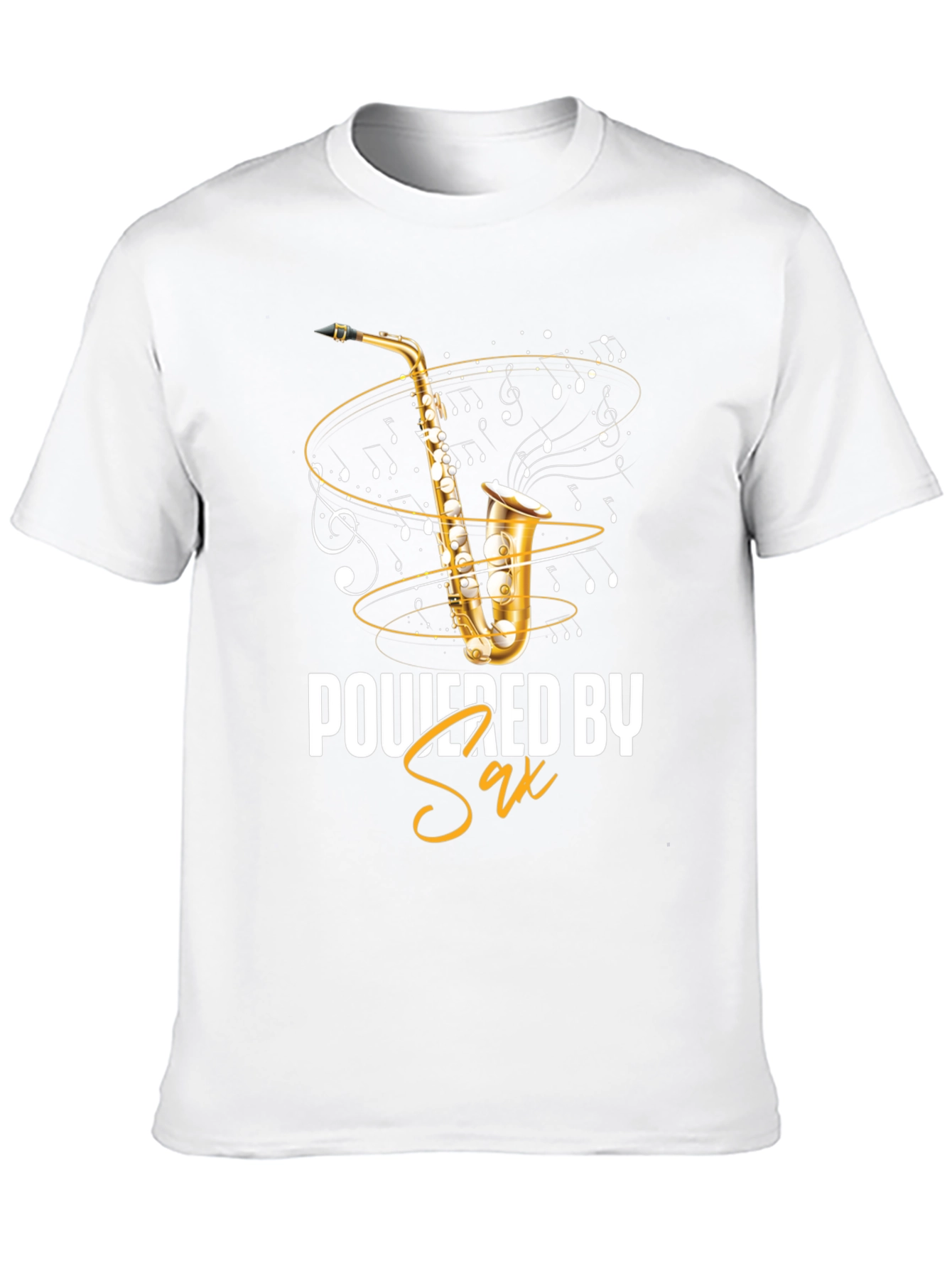 Powered by Sax T-Shirt - Music Lover Tee