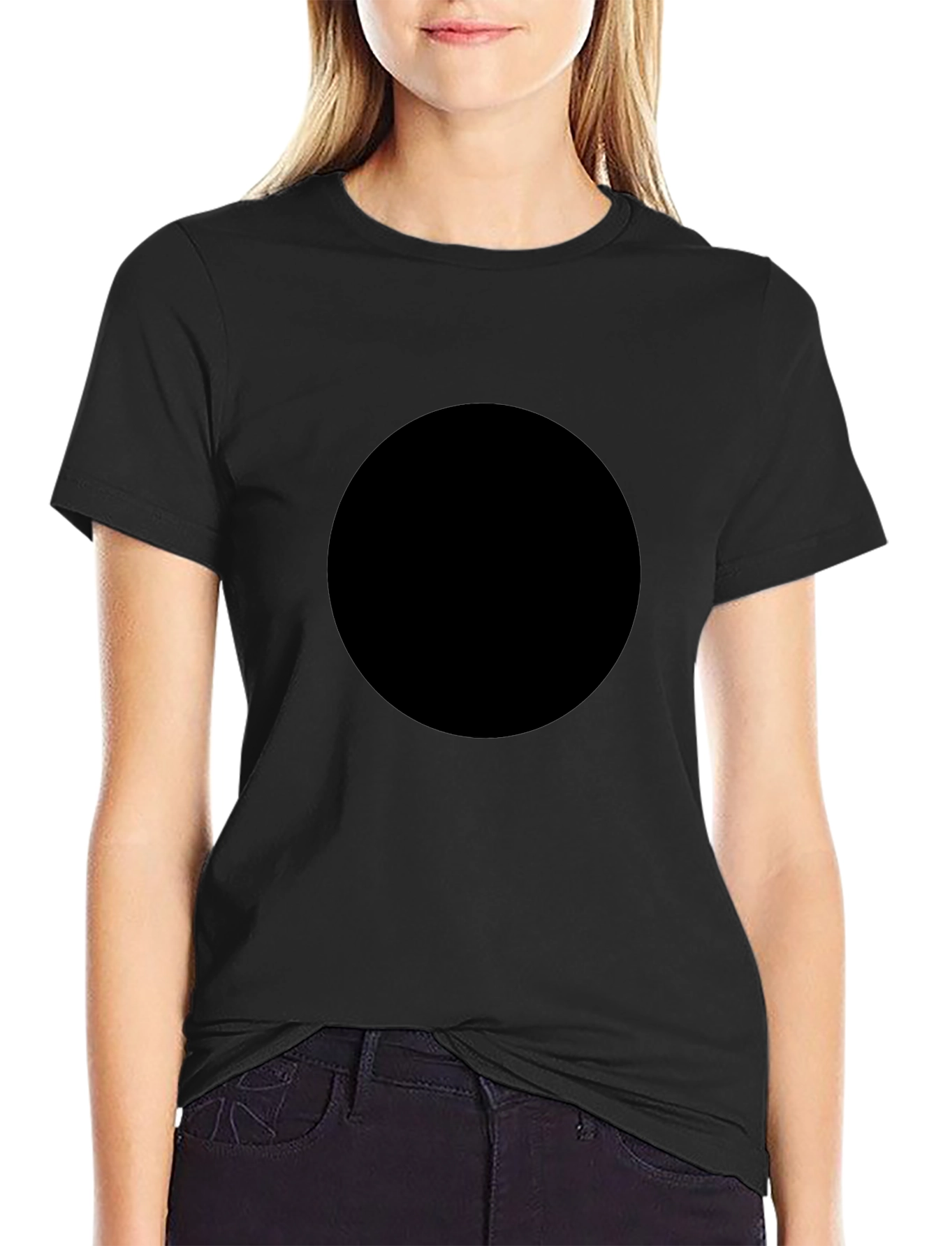 Mens Black Crew Neck T-Shirt - Classic Style