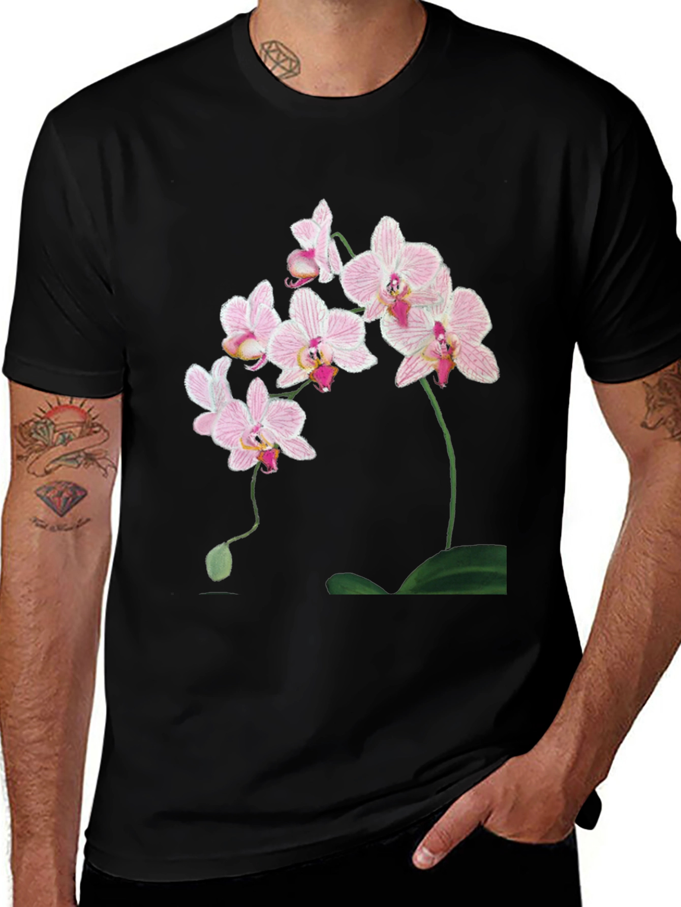 Floral Orchid Graphic Tee - Classic Fit