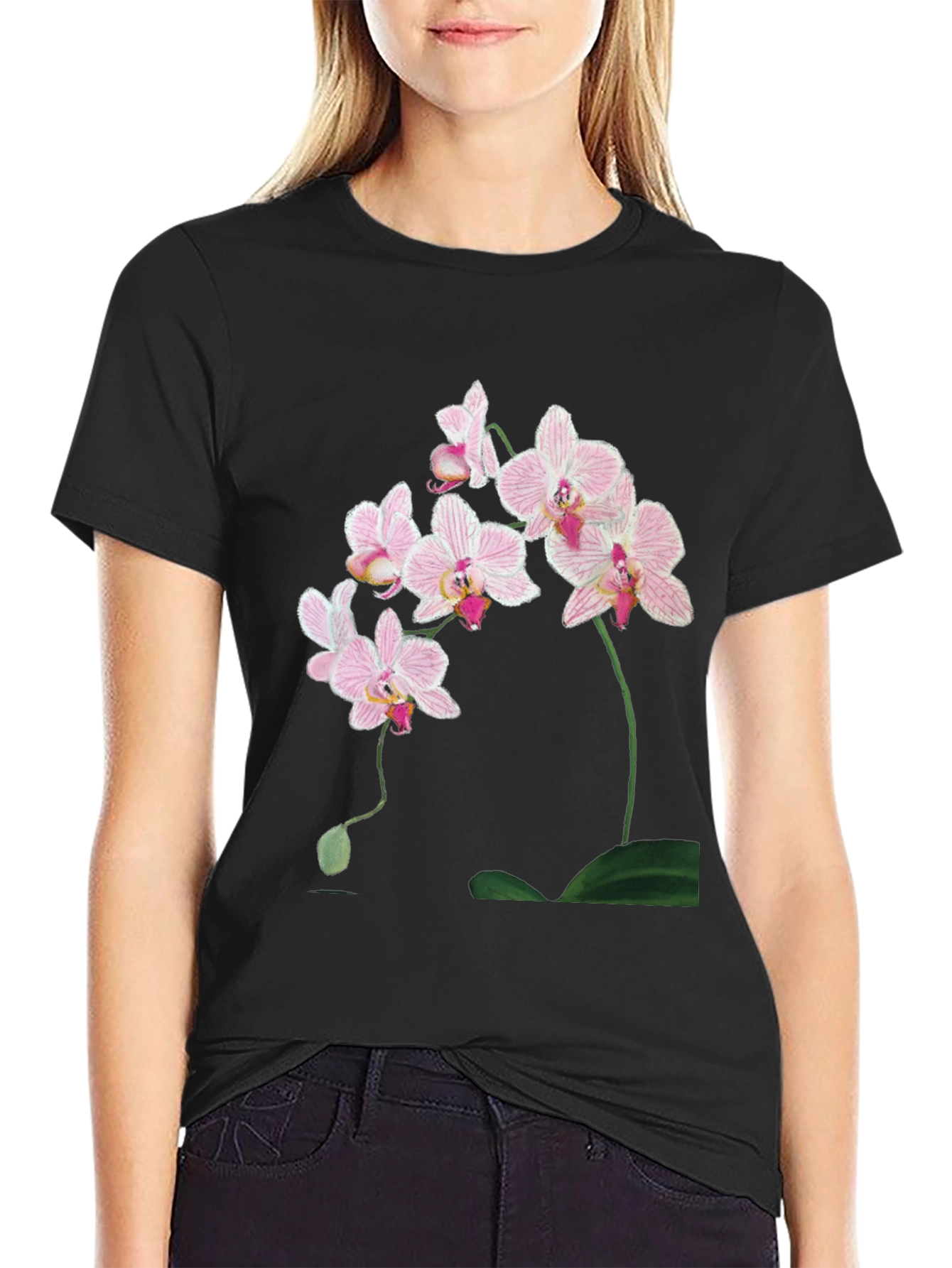 Floral Orchid Graphic Tee - Classic Fit