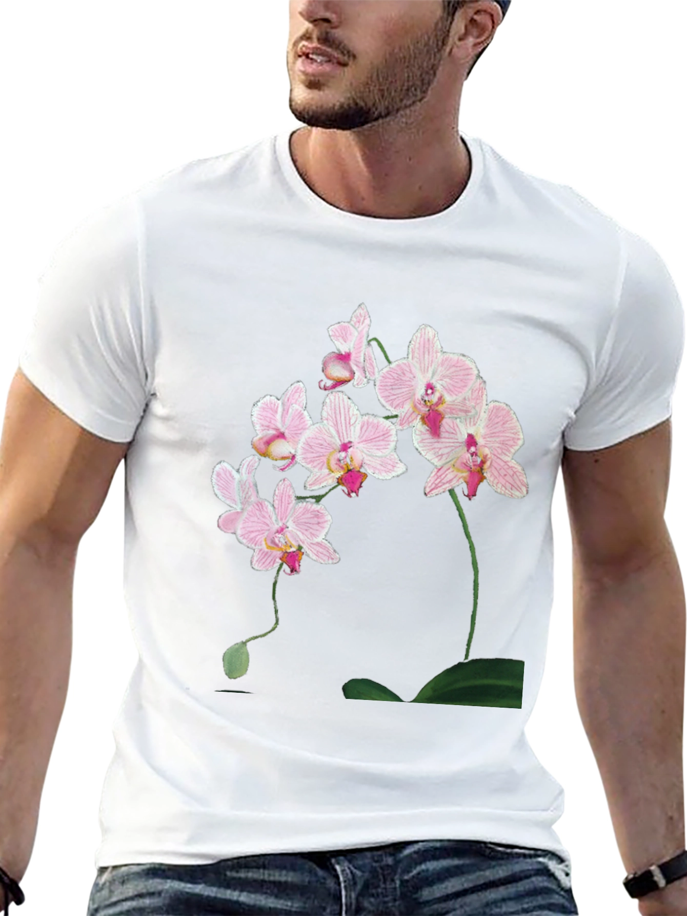 Floral Orchid Graphic Tee - Classic Fit