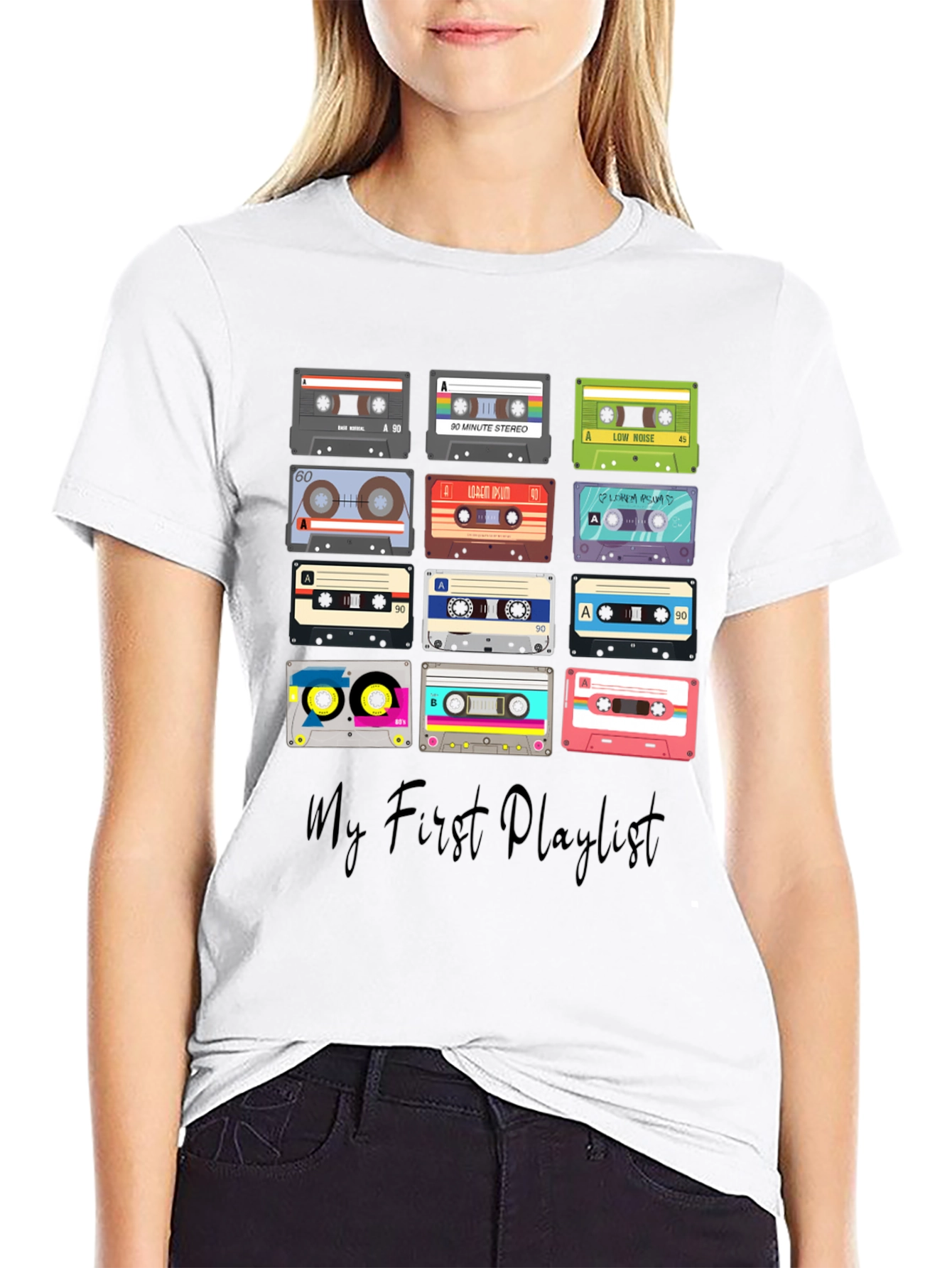Retro Cassette Tape Playlist Graphic T-Shirt