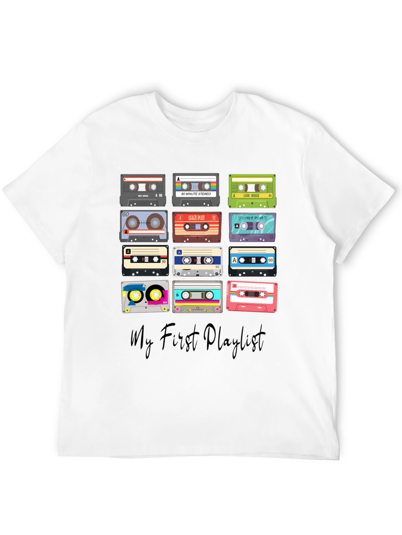 Retro Cassette Tape Playlist Graphic T-Shirt