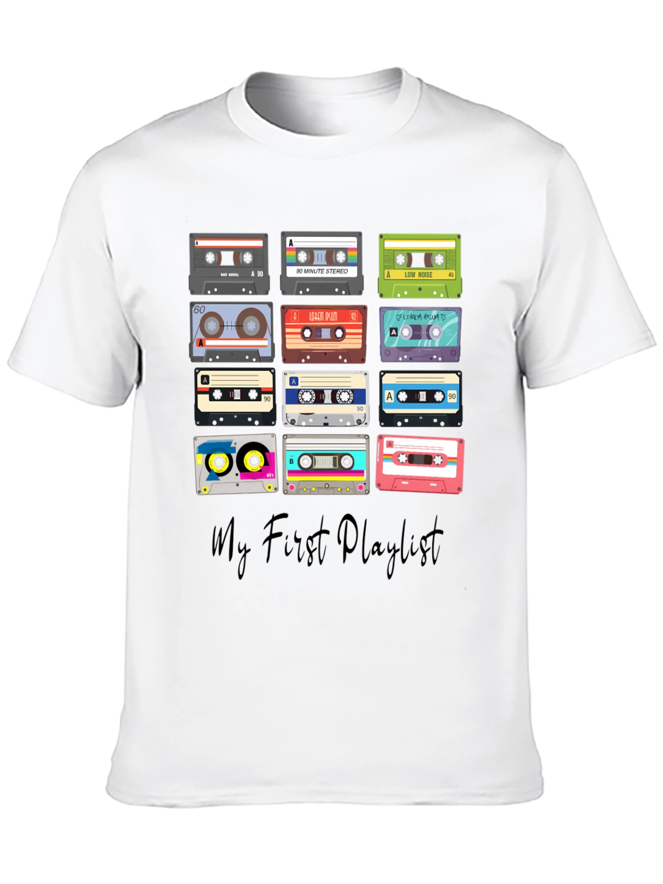 Retro Cassette Tape Playlist Graphic T-Shirt