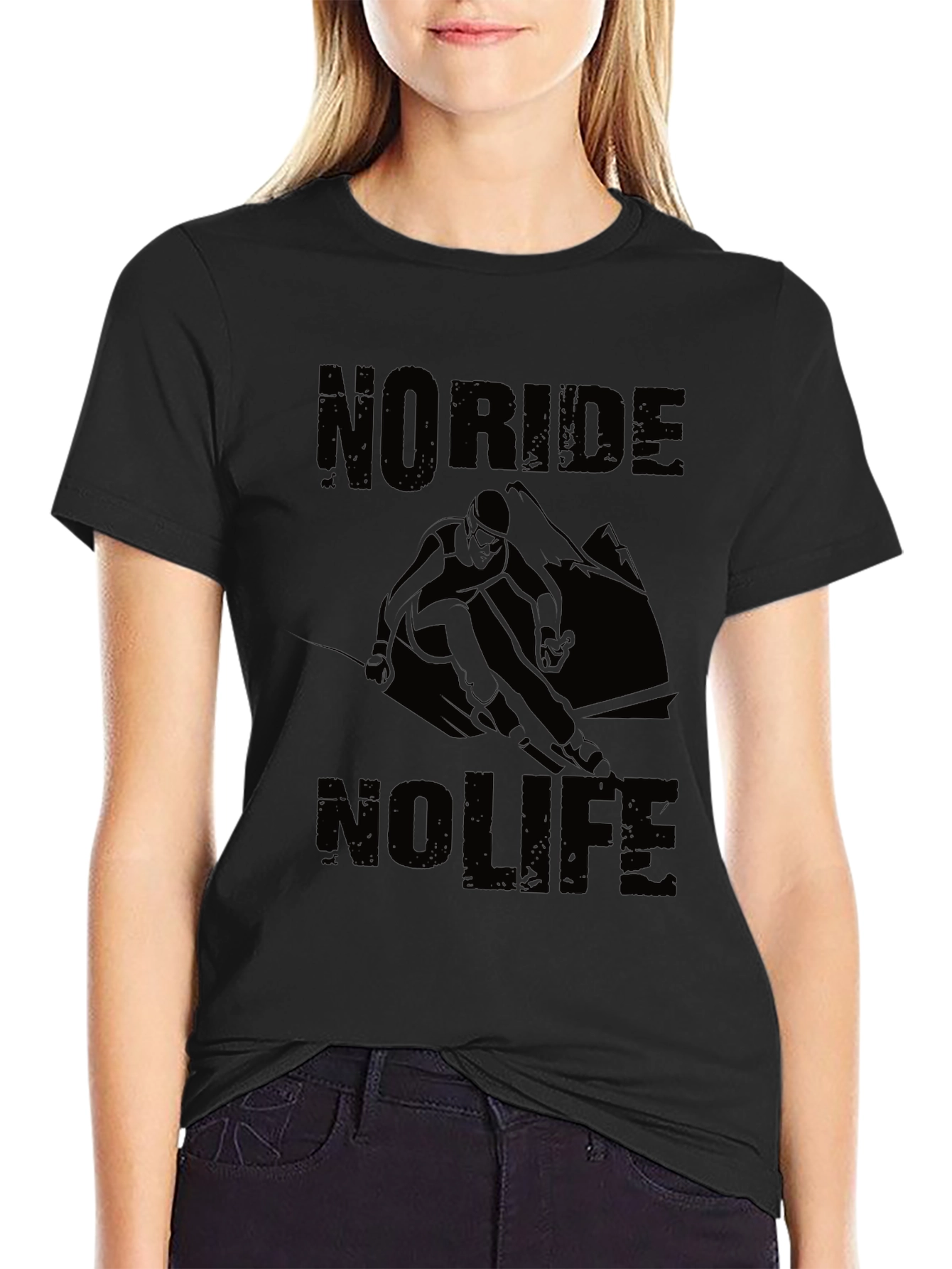 No Ride No Life Black Graphic Tee