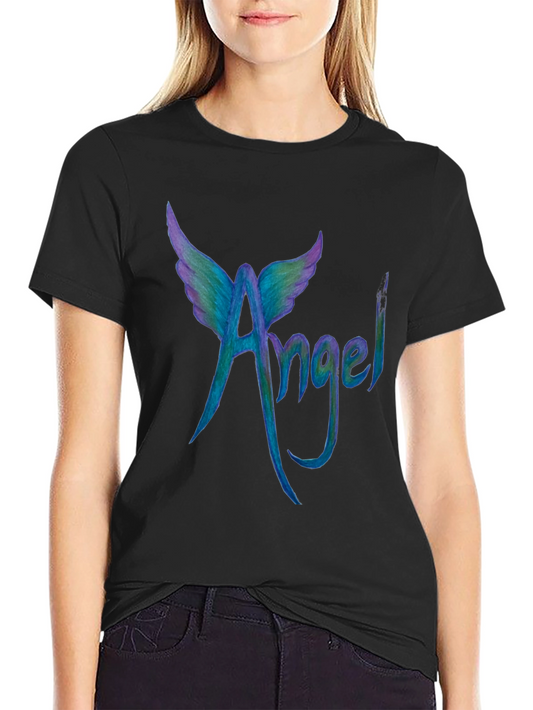 Angel Wings Graphic Tee - Cool Mens Black T-Shirt