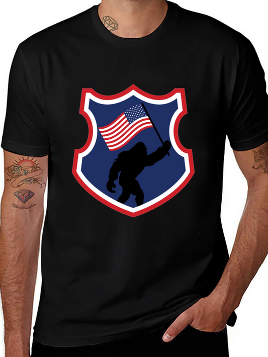 Bigfoot American Flag Graphic Tee