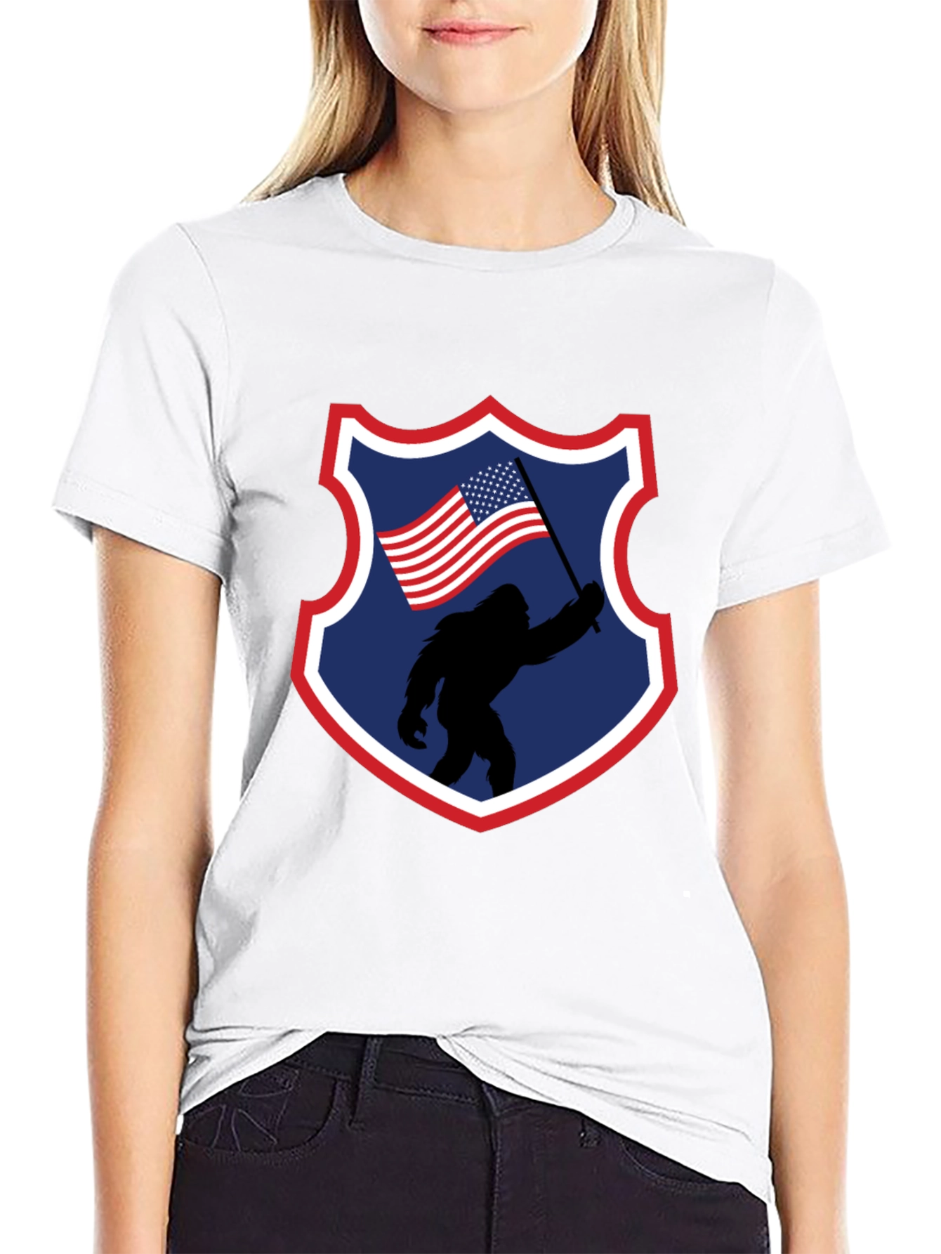 Bigfoot American Flag Graphic Tee