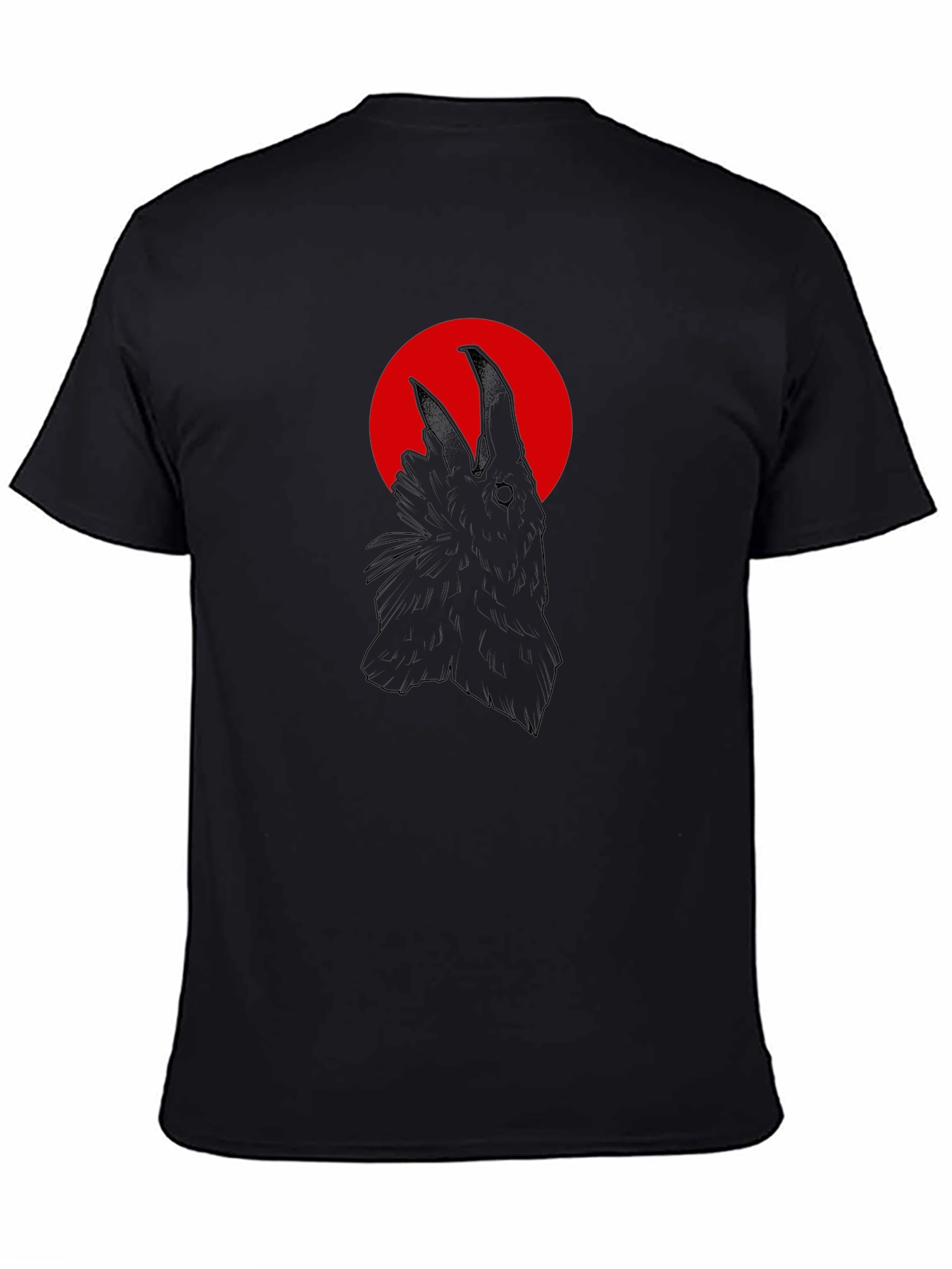 Raven Silhouette Graphic Tee - Mens Black T-Shirt