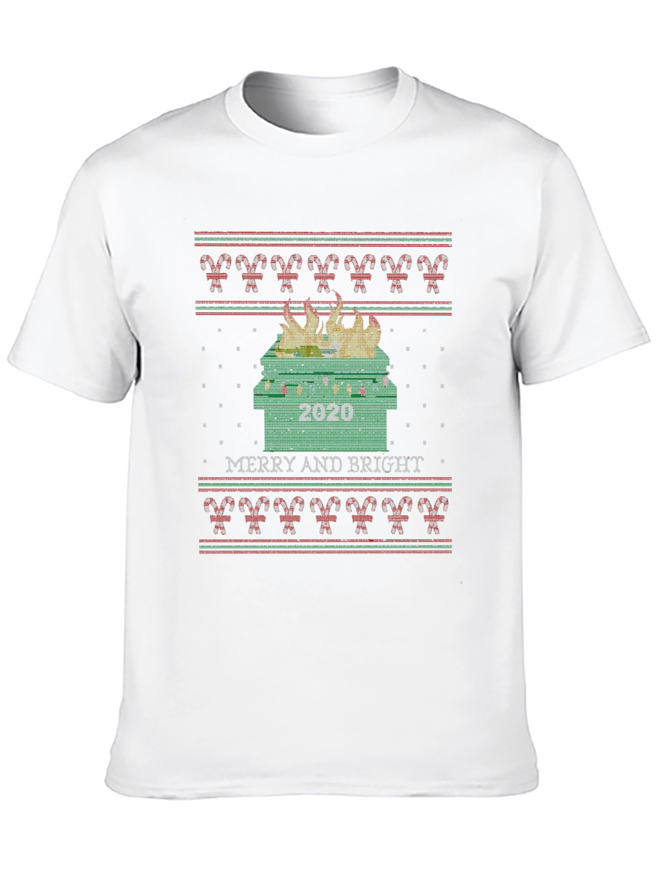 2020 Dumpster Fire Christmas Ugly Sweater Tee