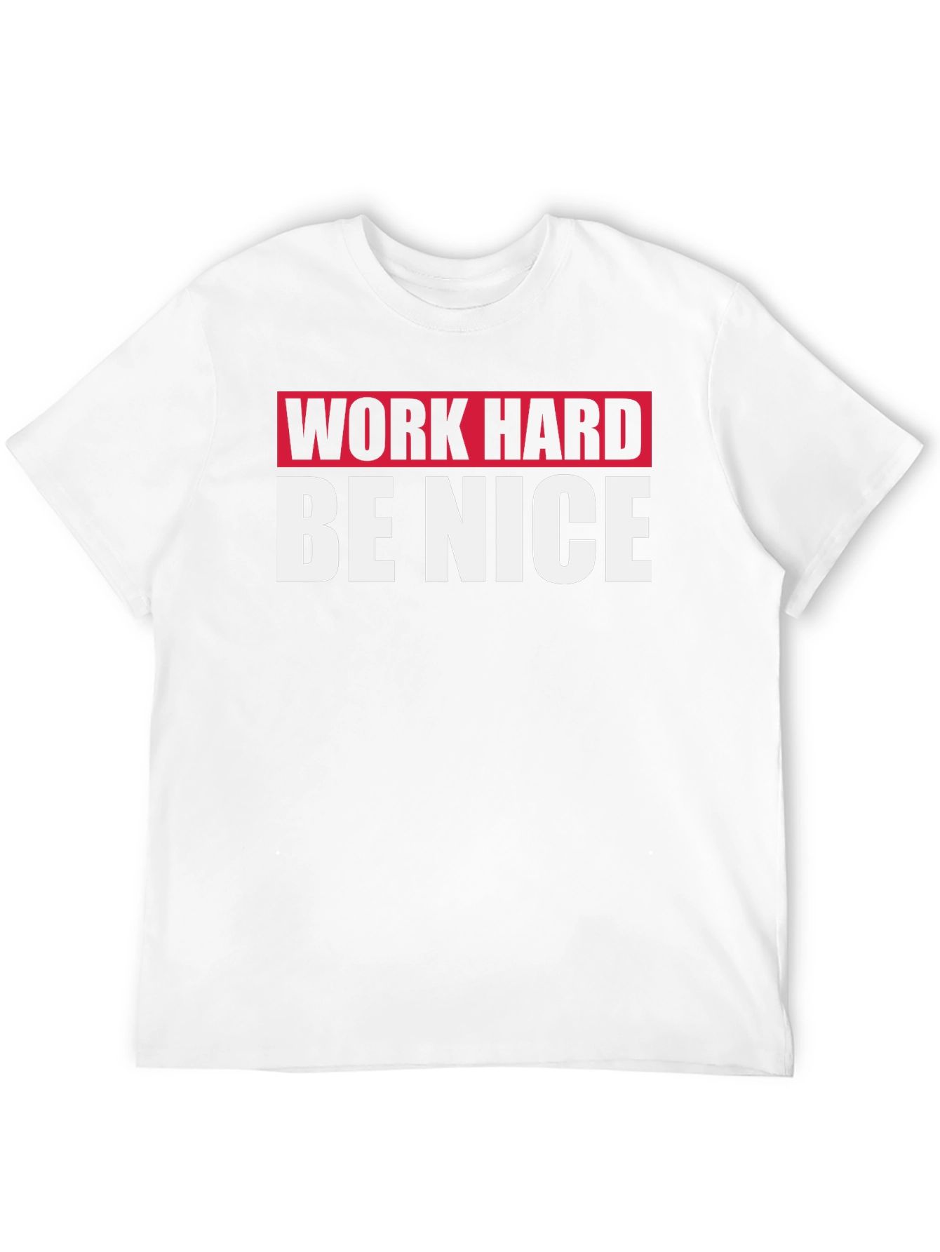 Work Hard Be Nice Black Graphic T-Shirt