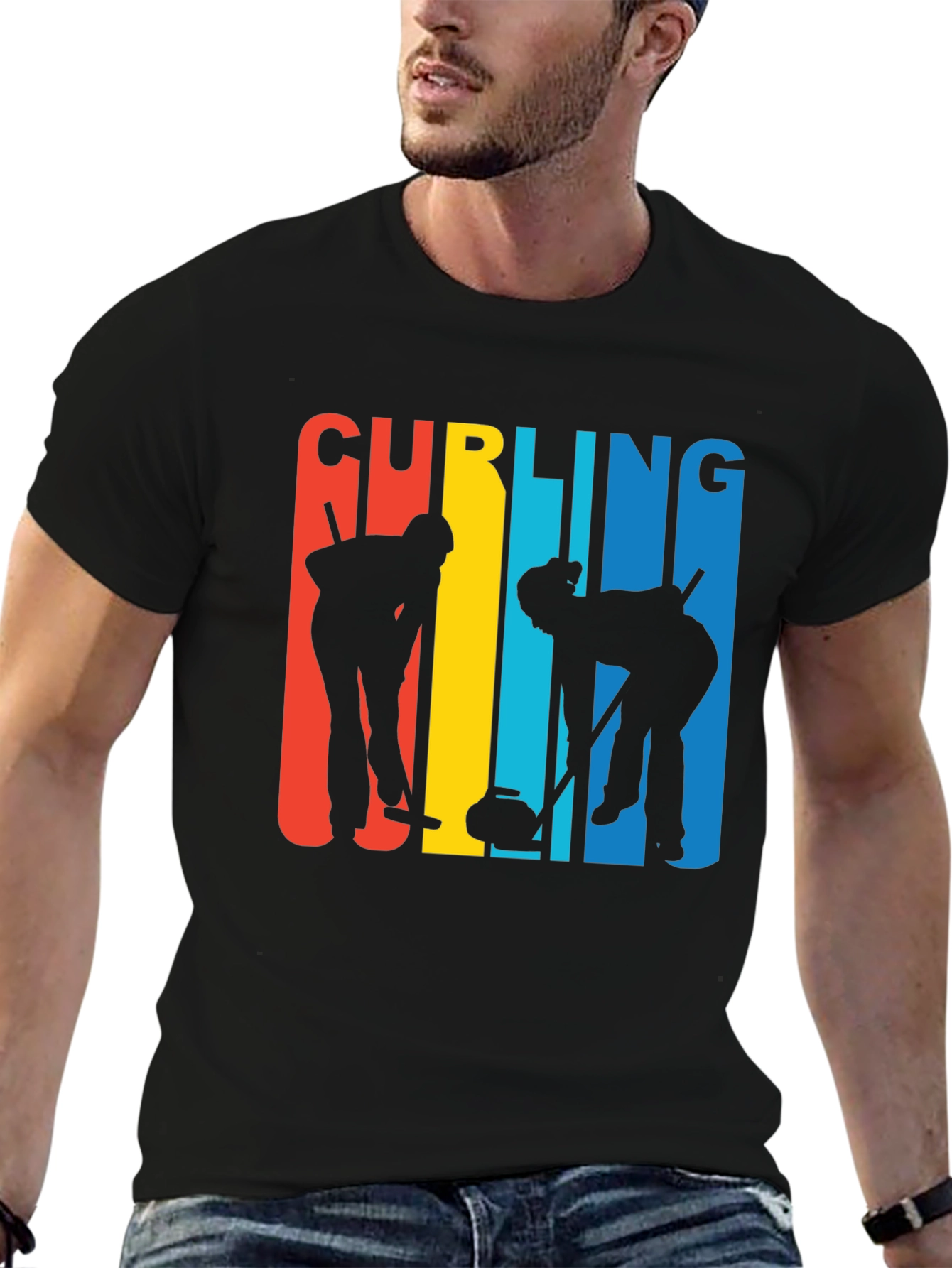 Curling Team Graphic T-Shirt