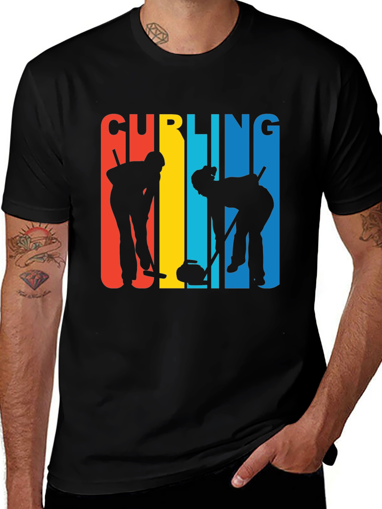 Curling Team Graphic T-Shirt
