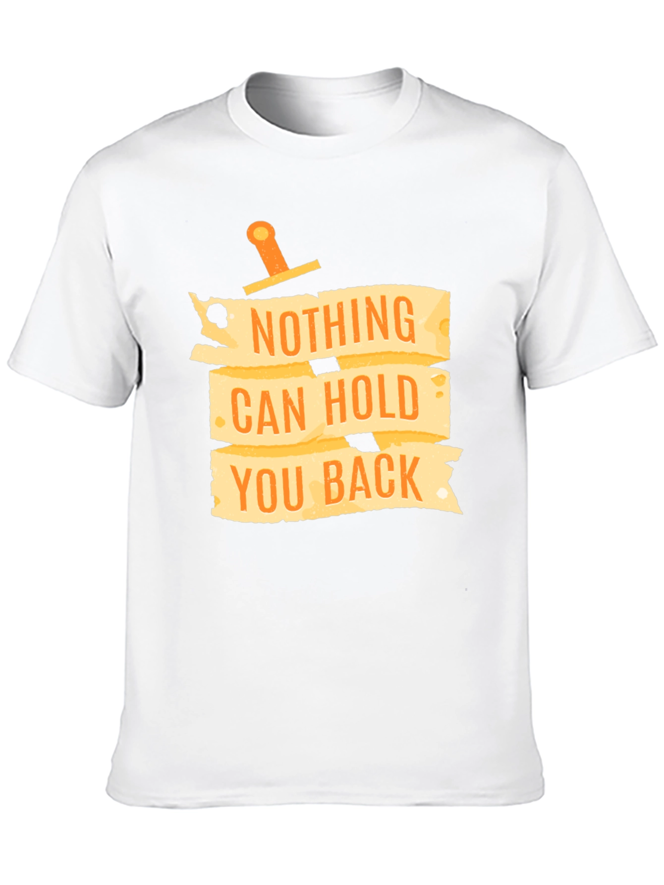 Motivational Black T-Shirt: Nothing Can Hold You Back