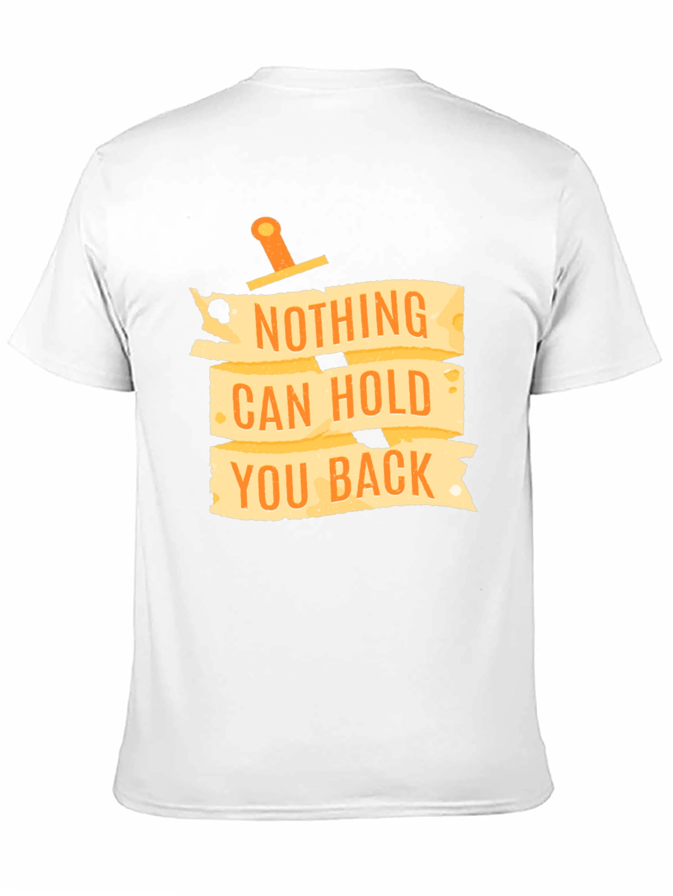 Motivational Black T-Shirt: Nothing Can Hold You Back