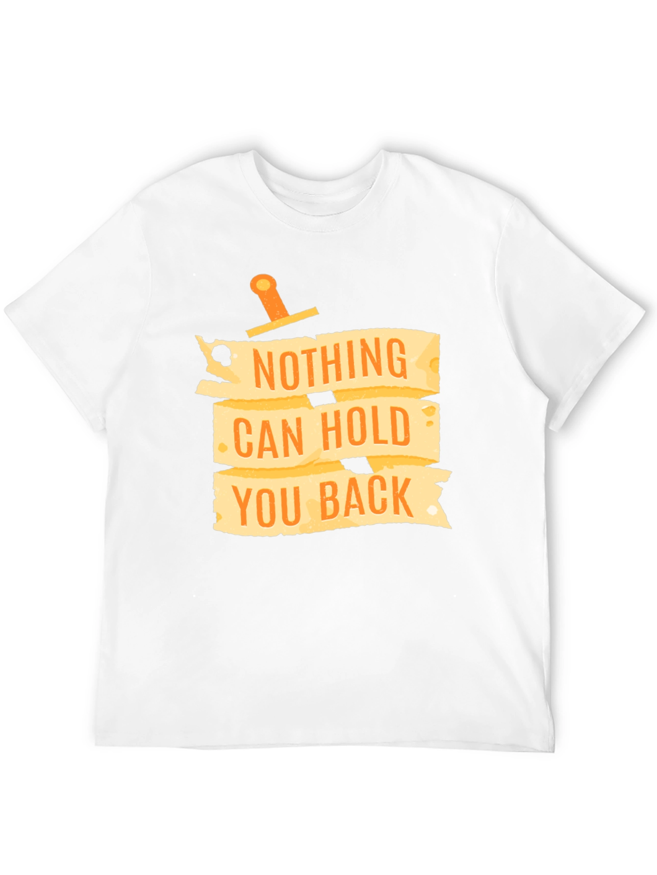 Motivational Black T-Shirt: Nothing Can Hold You Back