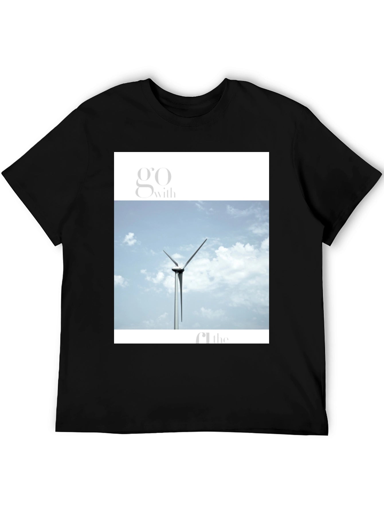 Wind Turbine Graphic Tee - Eco-Friendly Design