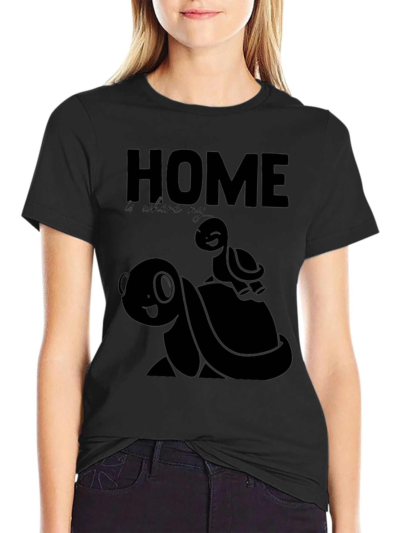 Home Turtle Graphic Tee - Mens Black T-Shirt
