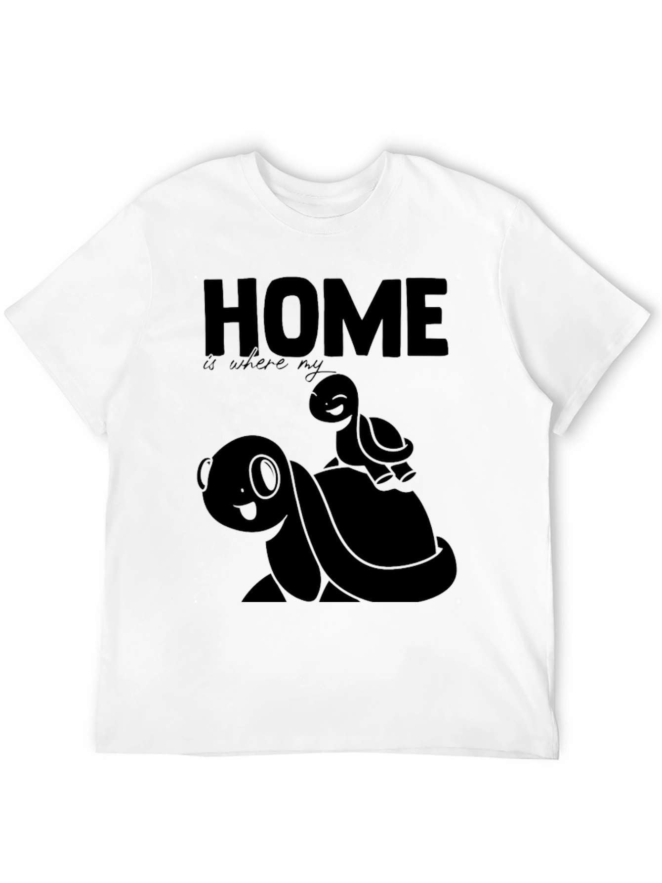 Home Turtle Graphic Tee - Mens Black T-Shirt