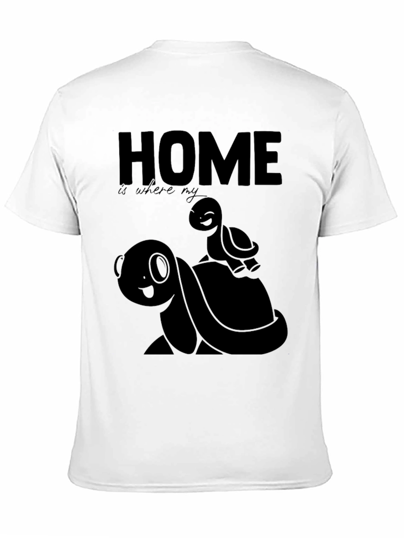 Home Turtle Graphic Tee - Mens Black T-Shirt