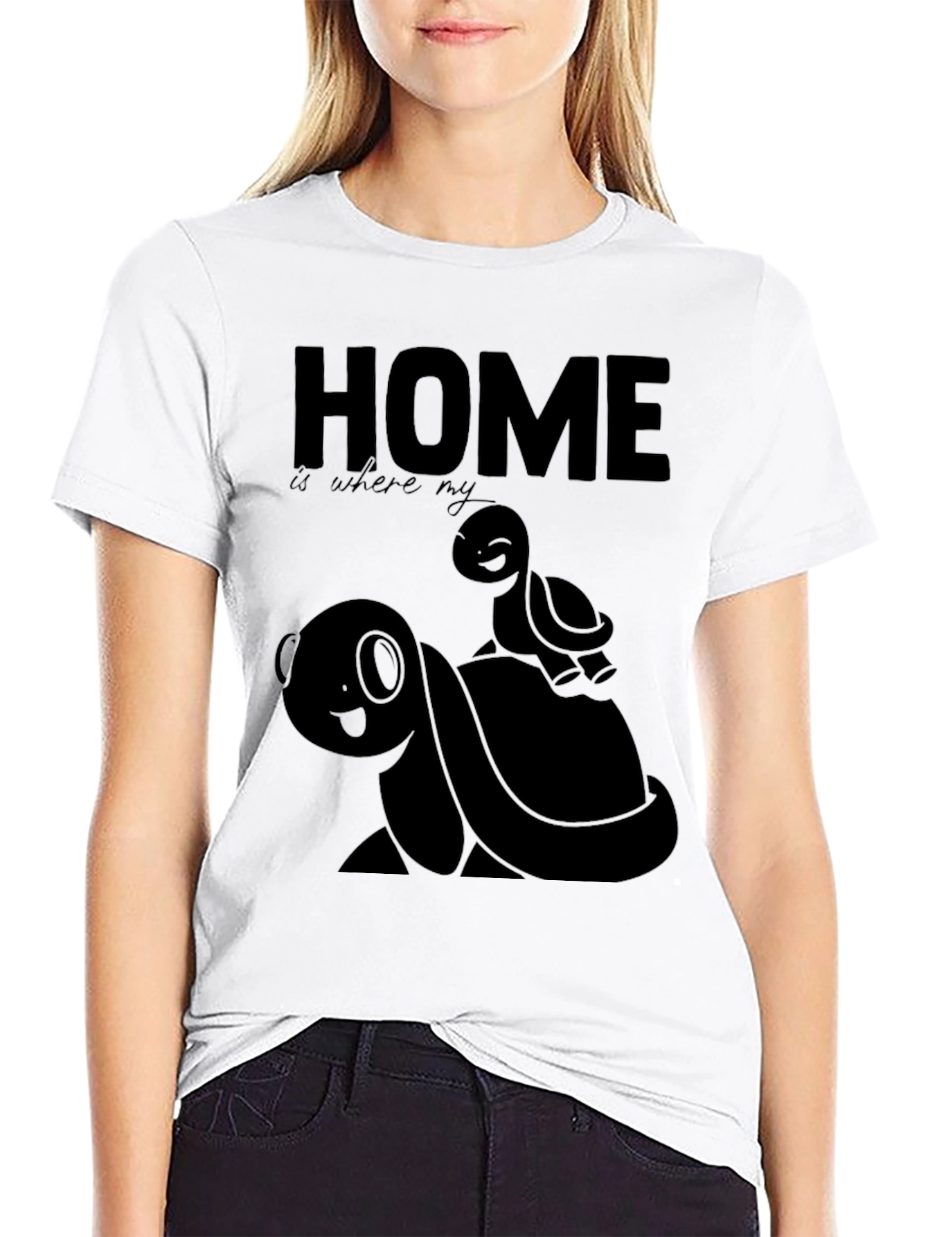 Home Turtle Graphic Tee - Mens Black T-Shirt