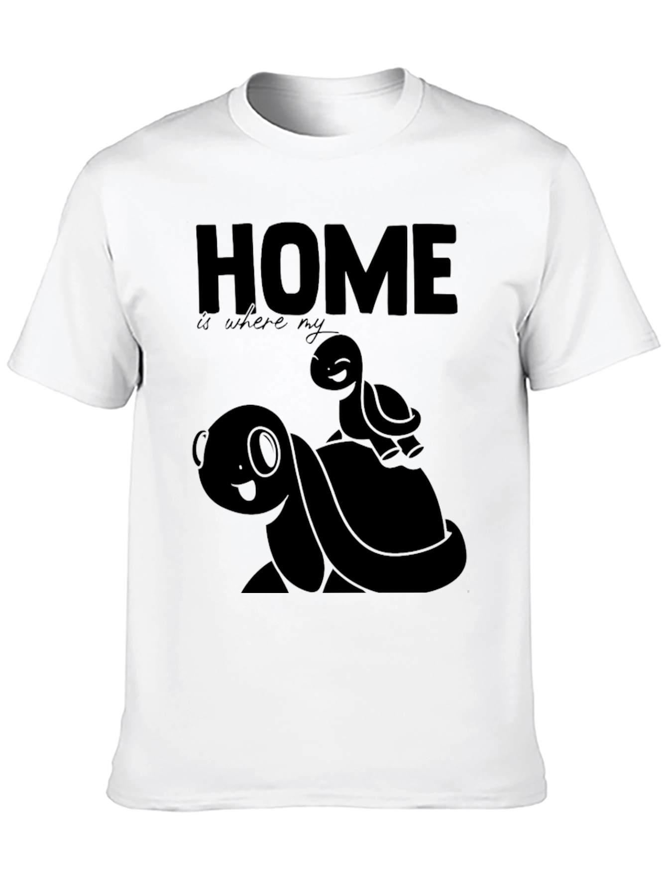 Home Turtle Graphic Tee - Mens Black T-Shirt