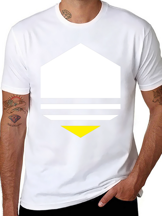 Geometric Graphic Tee - Stylish Black T-Shirt