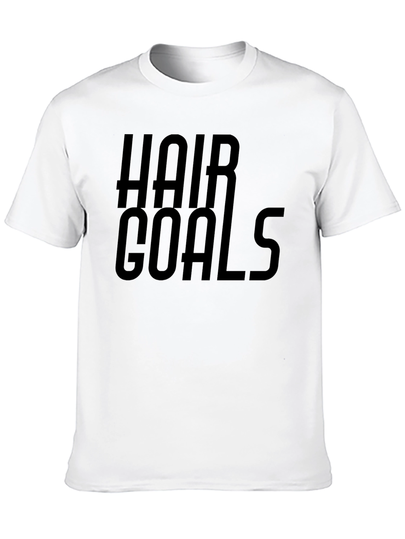 Hair Goals Graphic Tee - Stylish Black T-Shirt