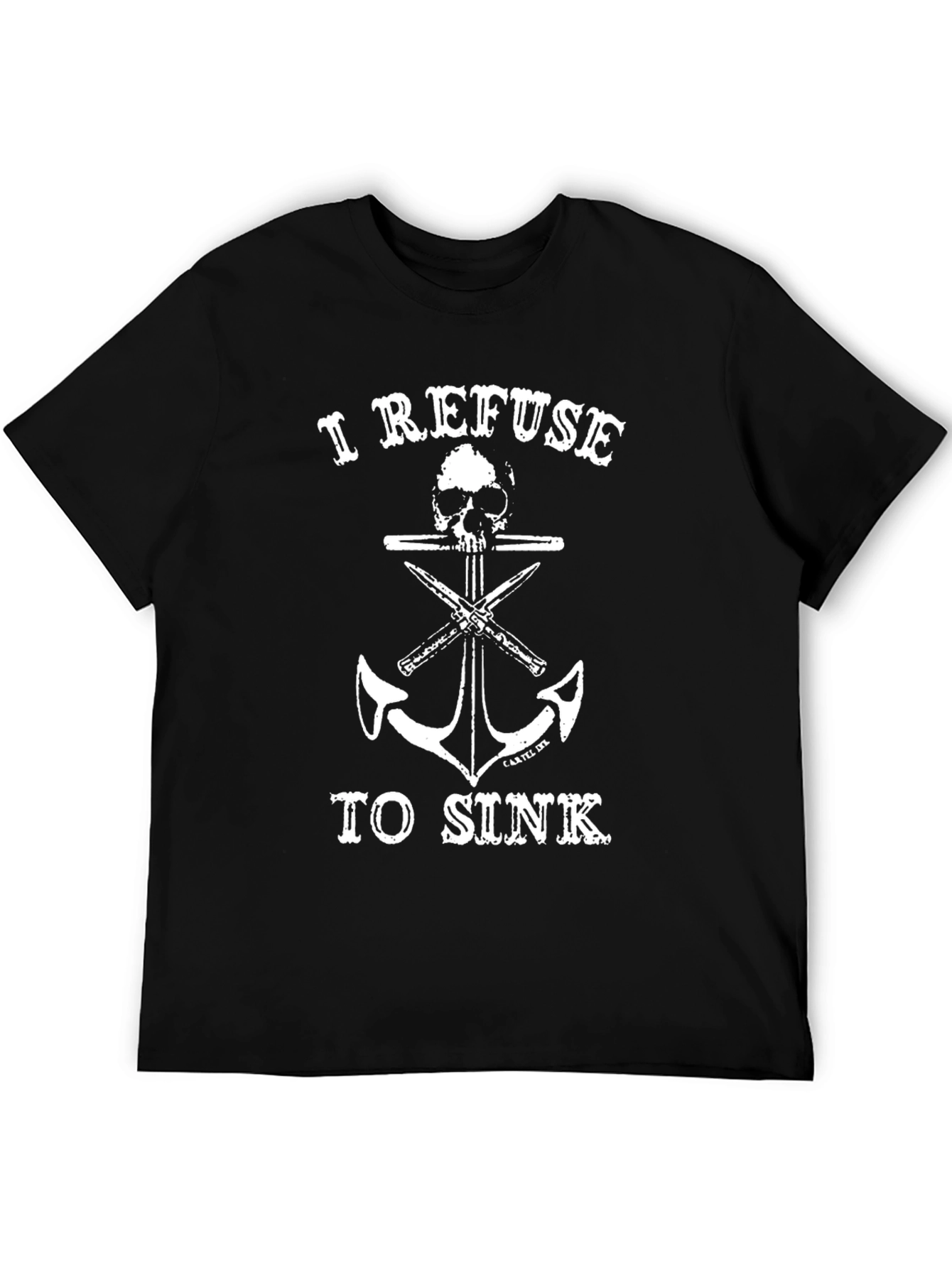 I Refuse to Sink Graphic Tee - Black Cotton