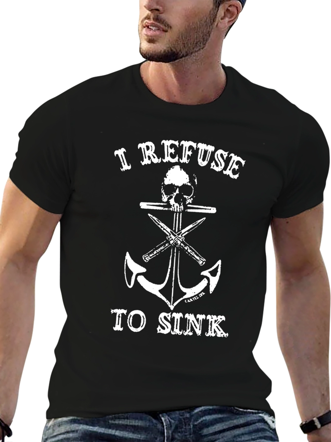 I Refuse to Sink Graphic Tee - Black Cotton