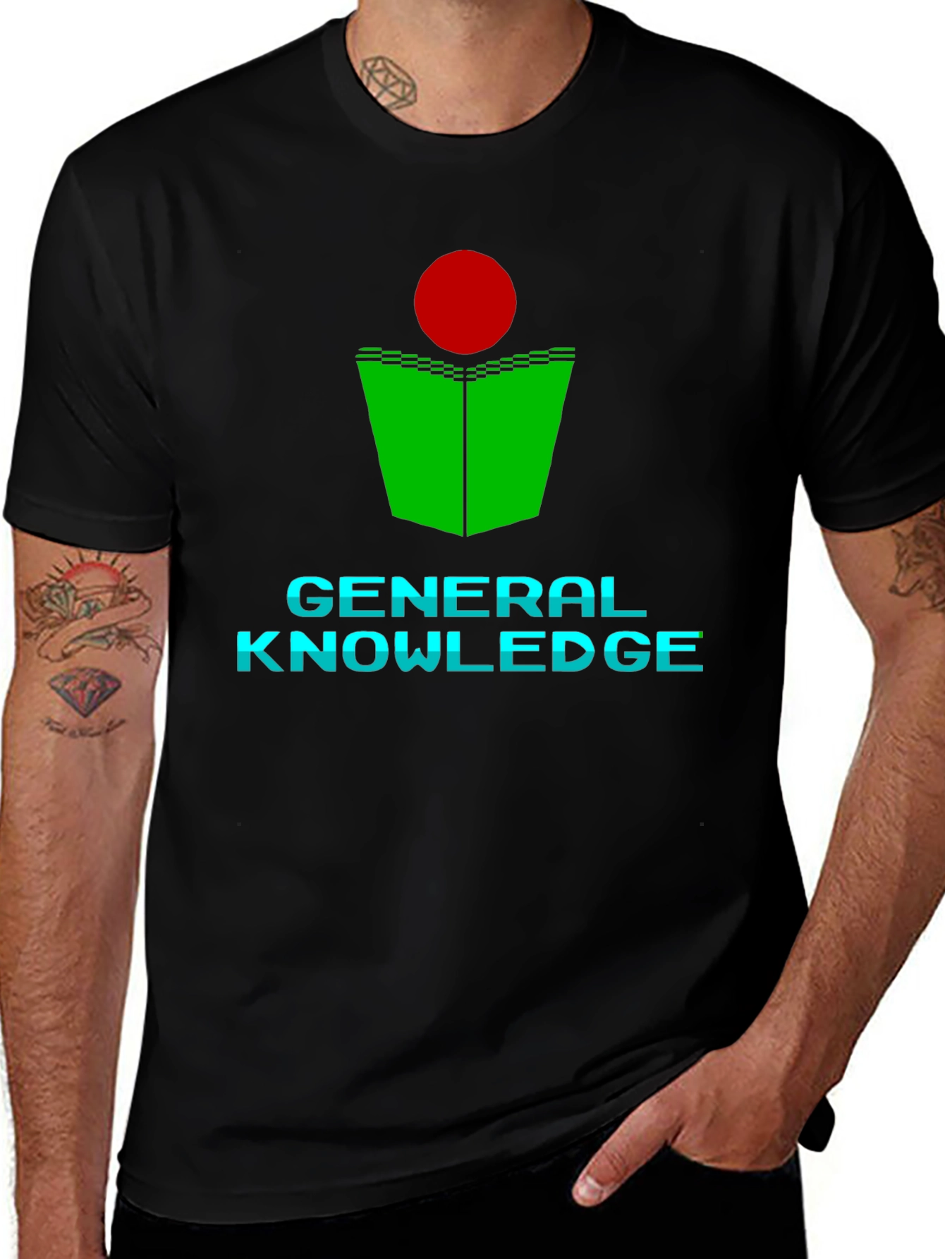 General Knowledge T-Shirt - Green Book Red Dot