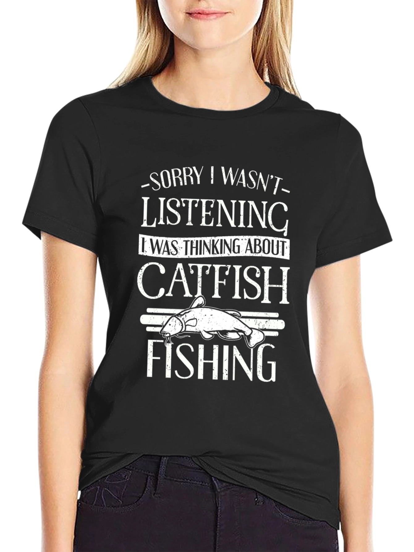 Catfish Fishing Graphic T-Shirt