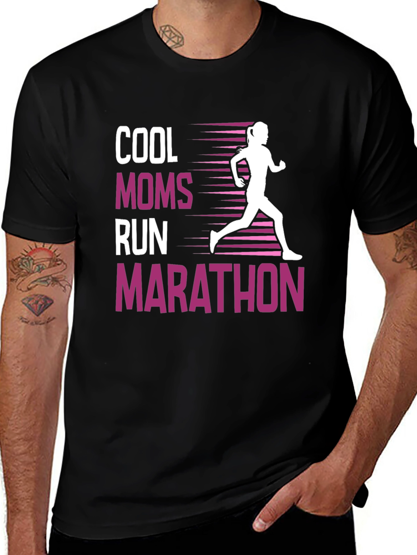 Cool Moms Run Marathon T-Shirt - Stylish Activewear