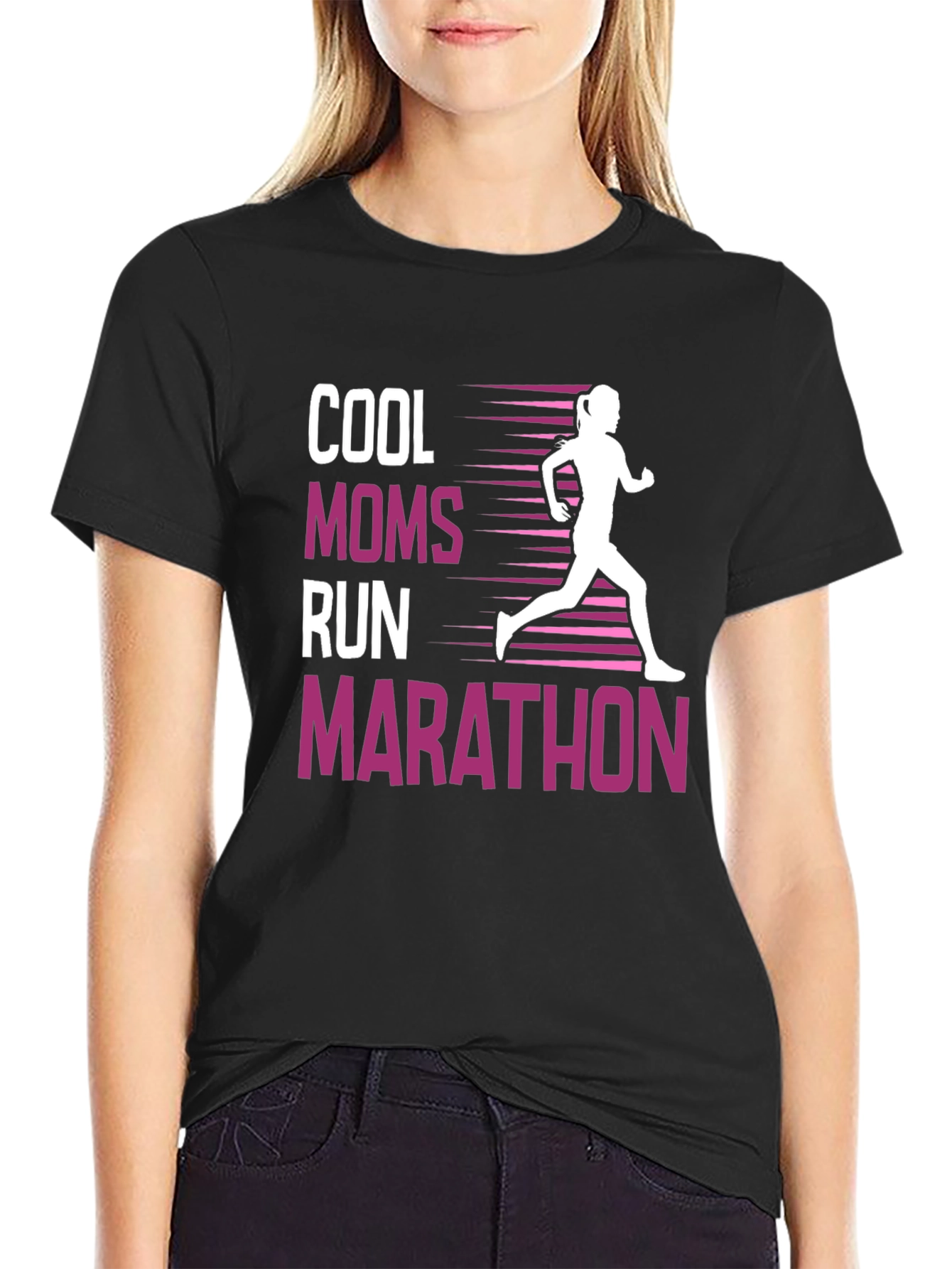 Cool Moms Run Marathon T-Shirt - Stylish Activewear