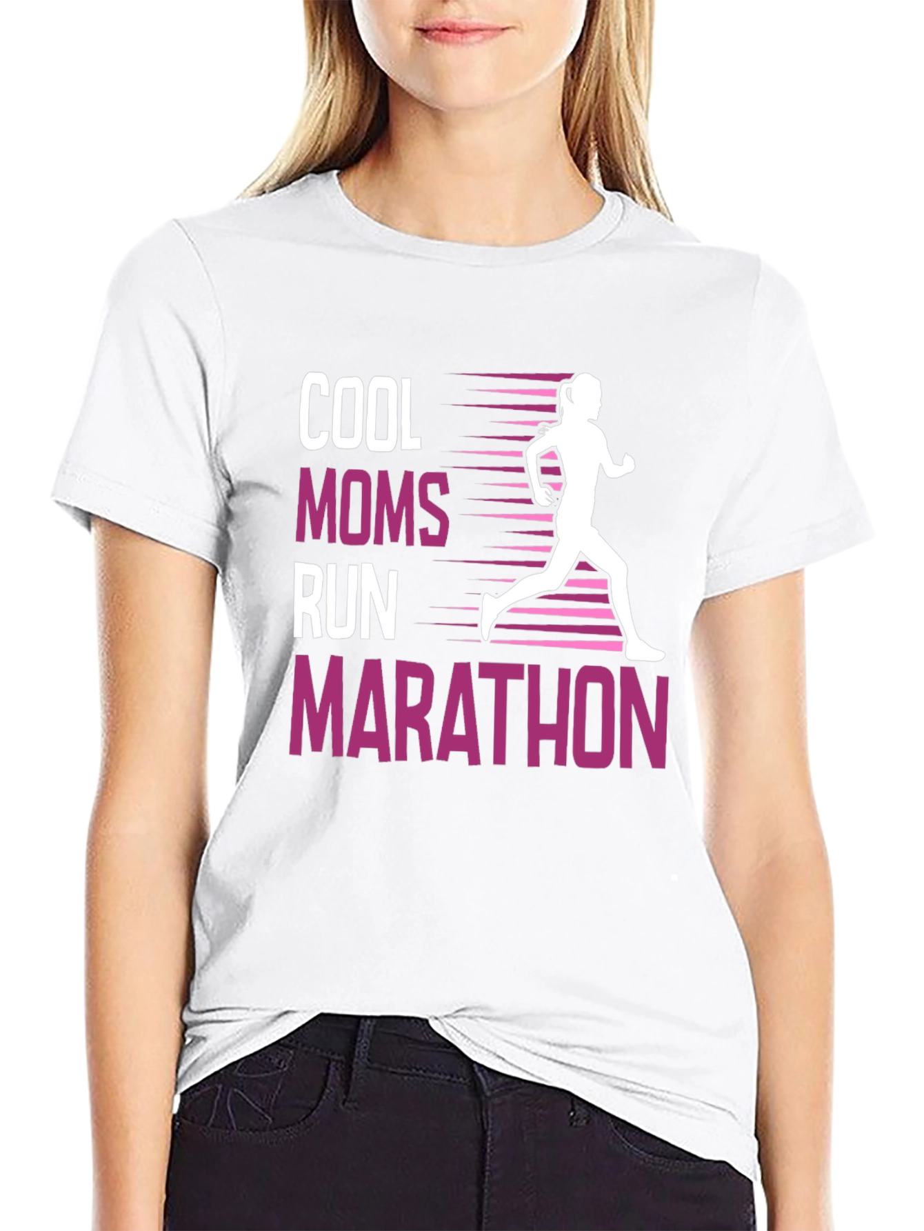 Cool Moms Run Marathon T-Shirt - Stylish Activewear