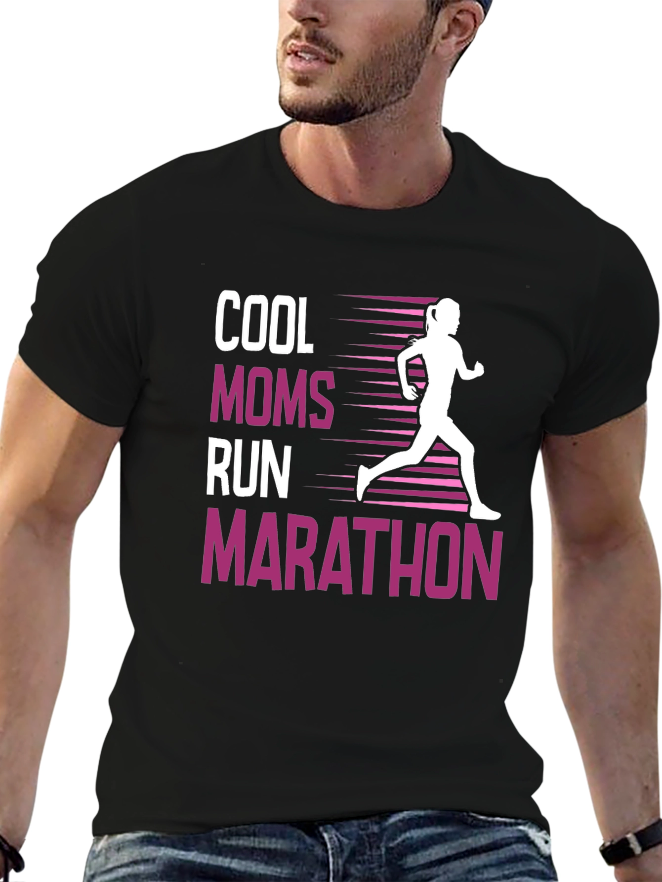 Cool Moms Run Marathon T-Shirt - Stylish Activewear