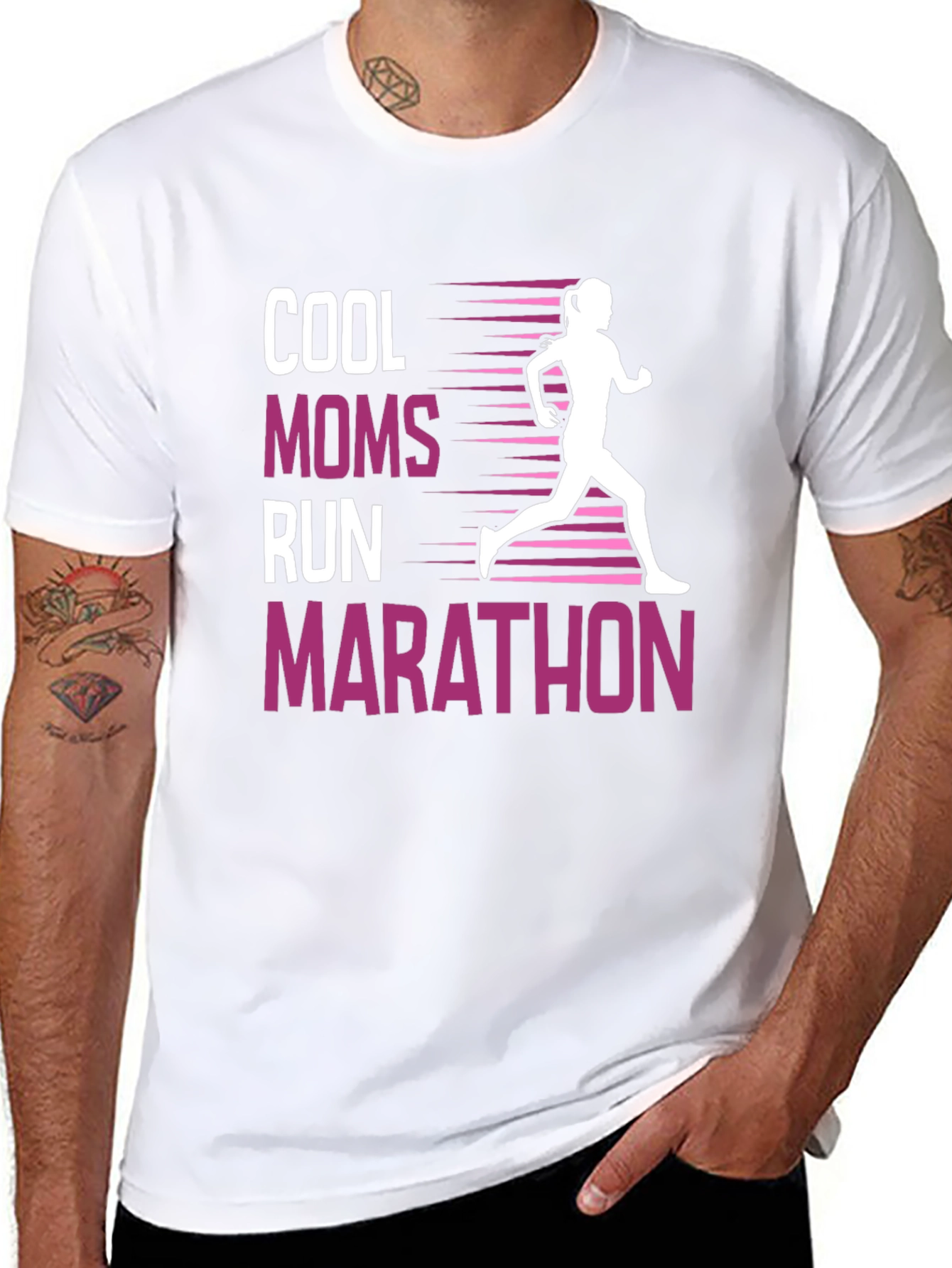 Cool Moms Run Marathon T-Shirt - Stylish Activewear