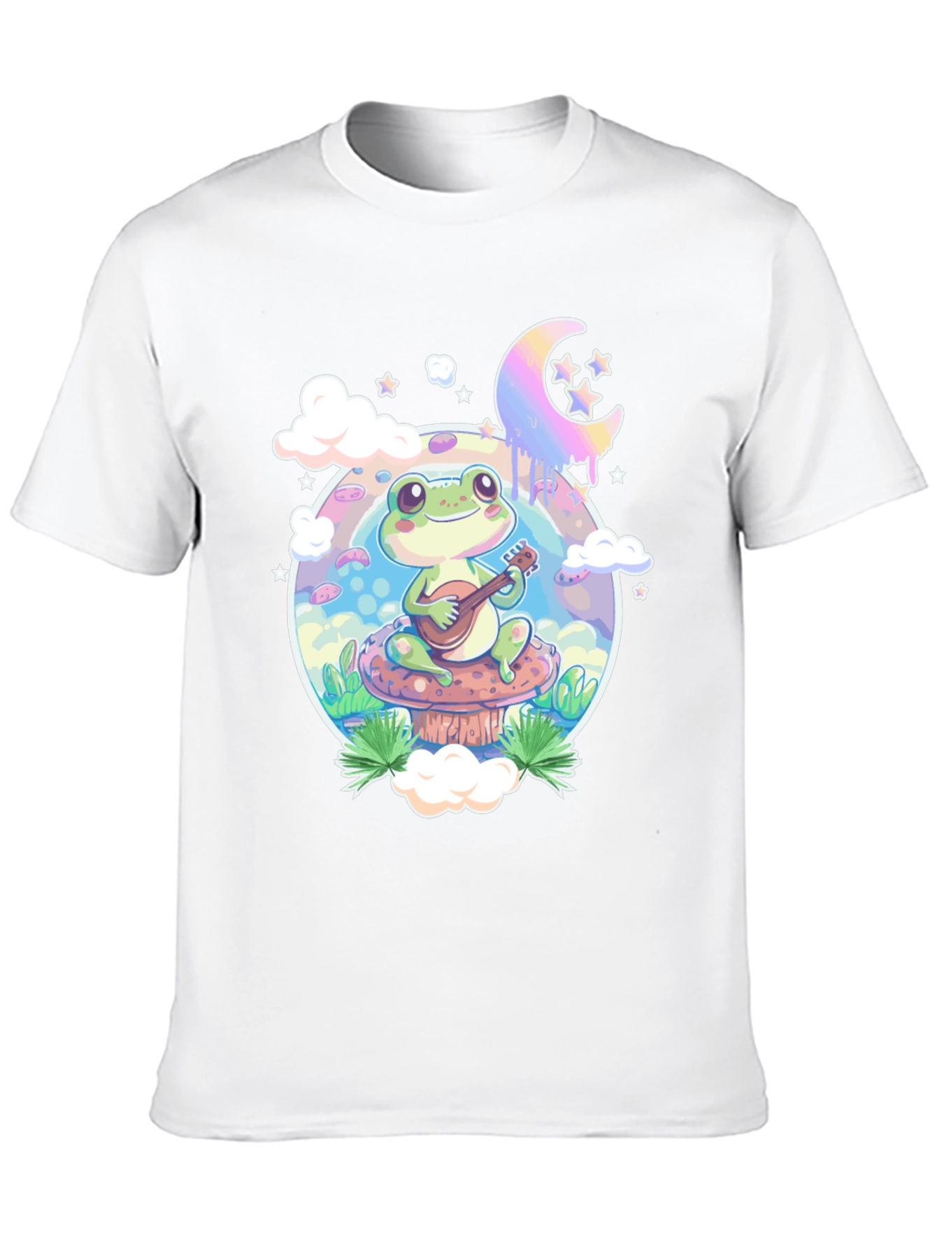 Frog Mushroom Guitarist Graphic Tee