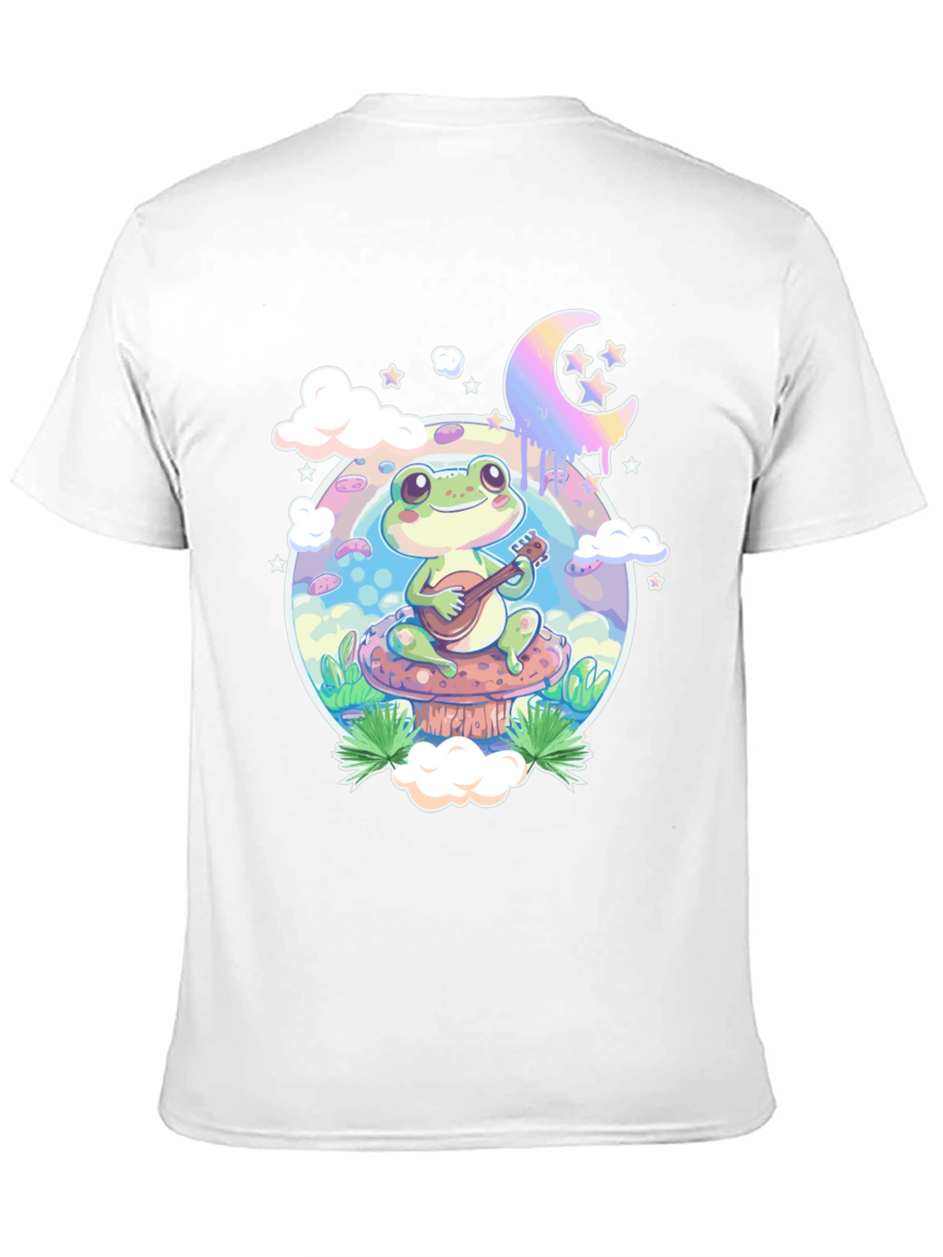 Frog Mushroom Guitarist Graphic Tee