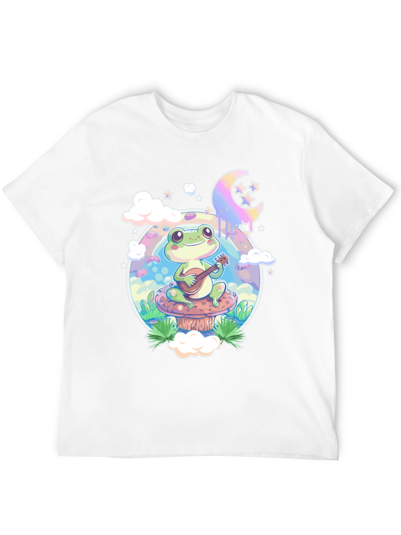 Frog Mushroom Guitarist Graphic Tee