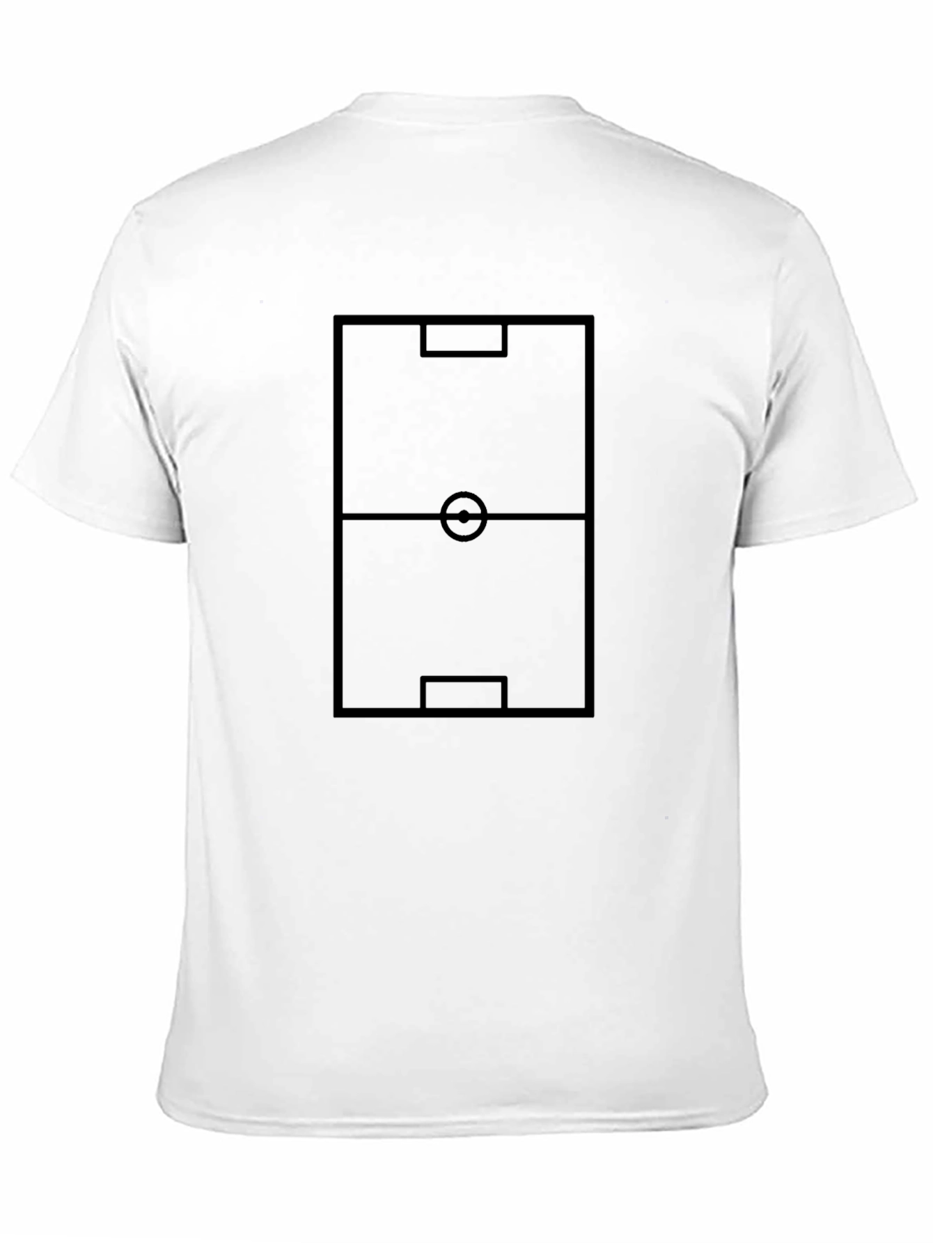 Soccer Field Graphic Tee - Black Cotton T-Shirt