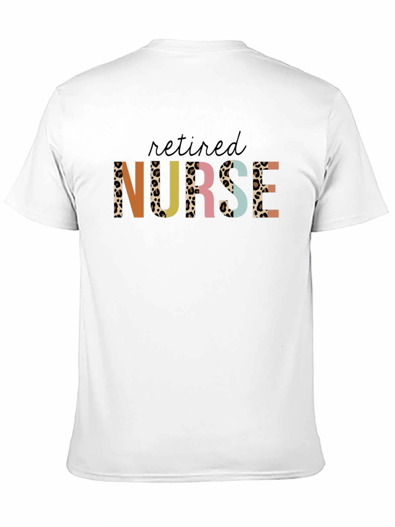 Retired Nurse T-Shirt - Leopard Print Design
