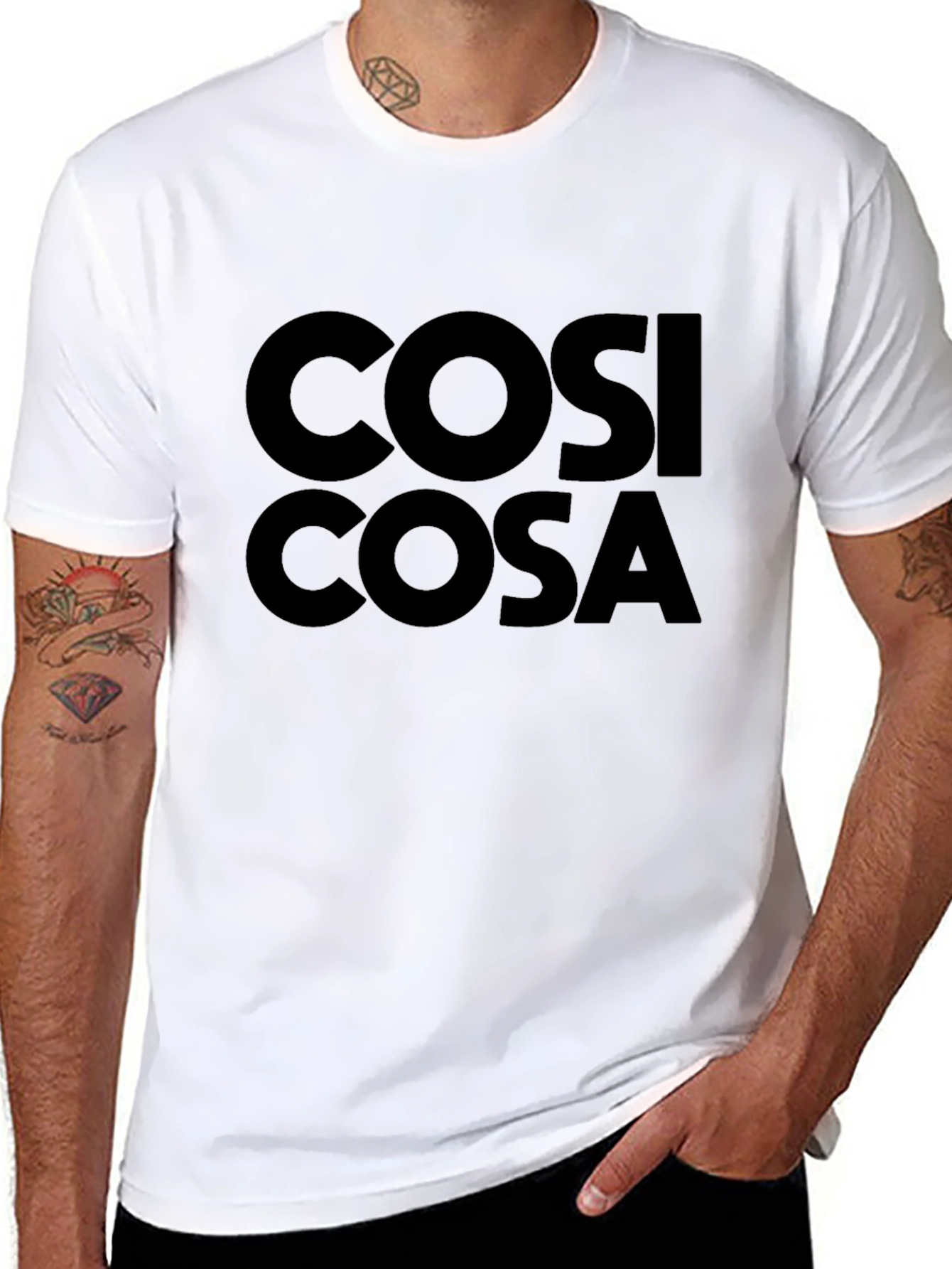 Cosi Cosa Black T-Shirt - Casual Unisex Tee