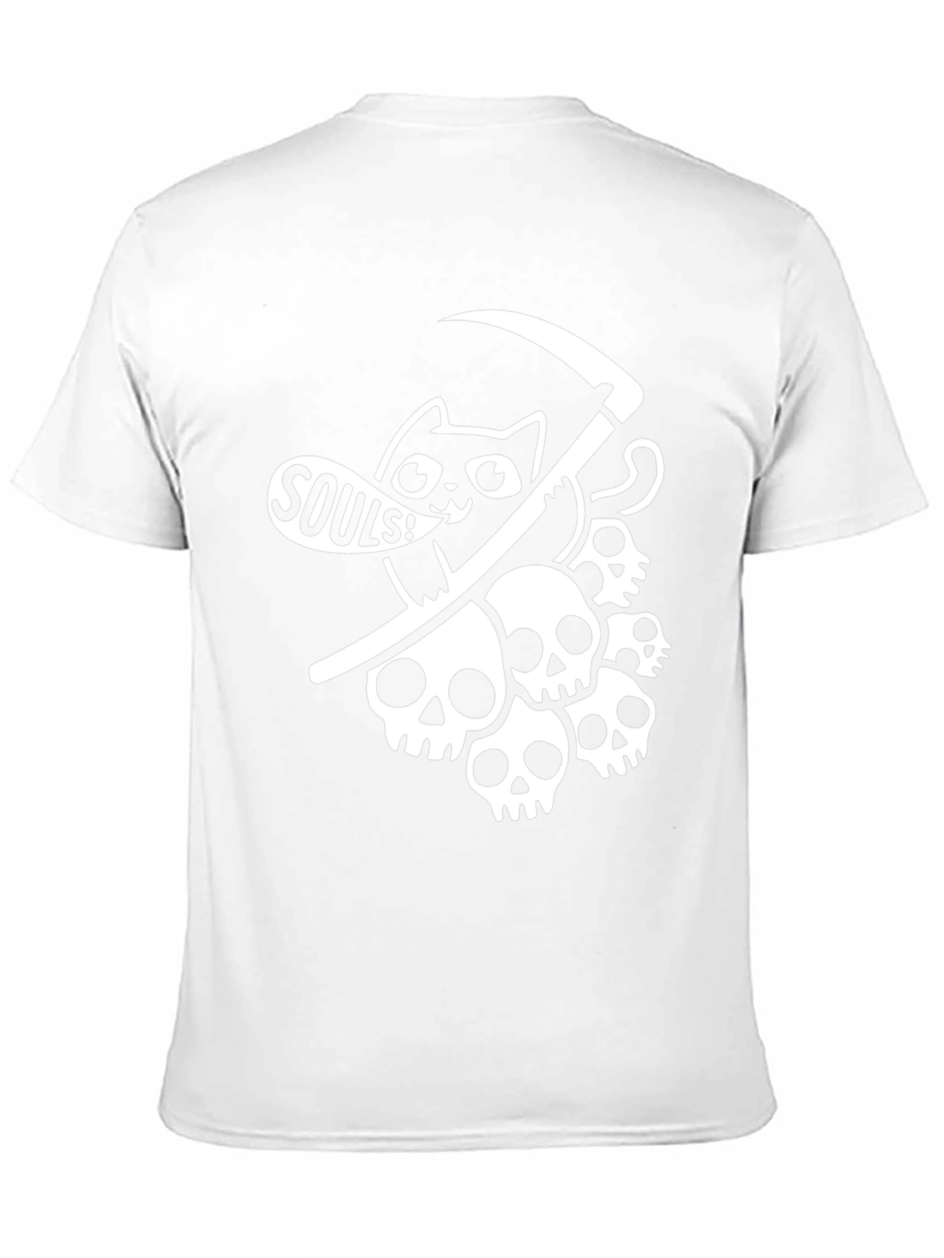 Grim Reaper Cat Graphic T-Shirt - Soul Snatcher Tee