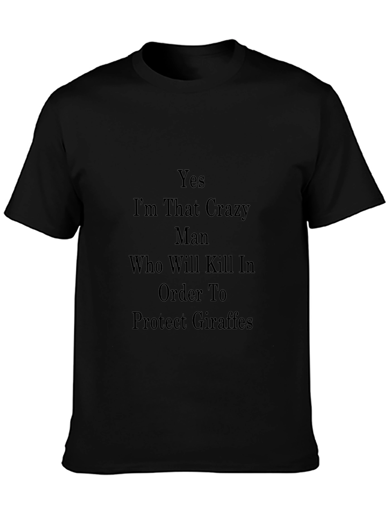 Crazy Man Giraffe Protector T-Shirt