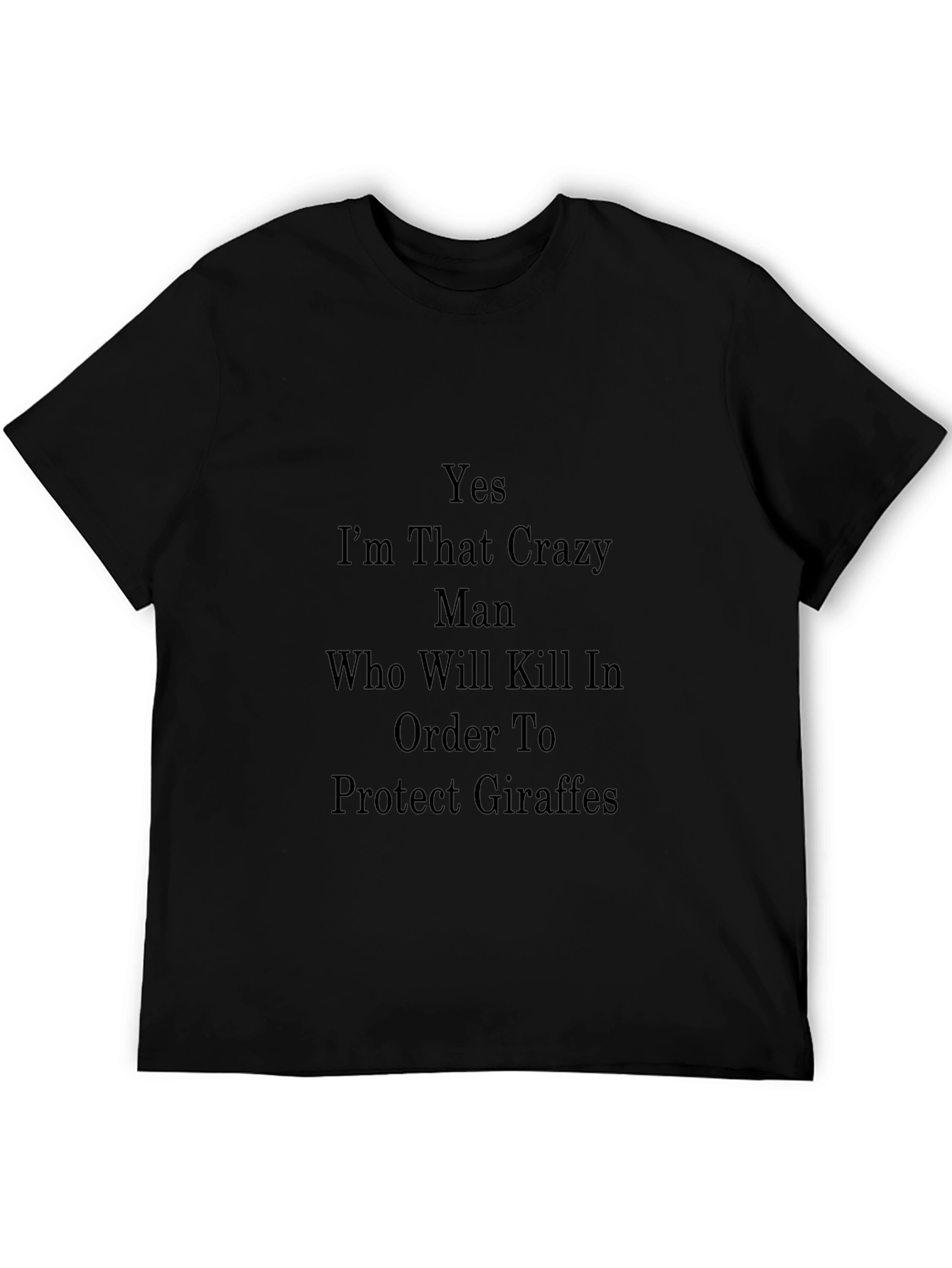 Crazy Man Giraffe Protector T-Shirt