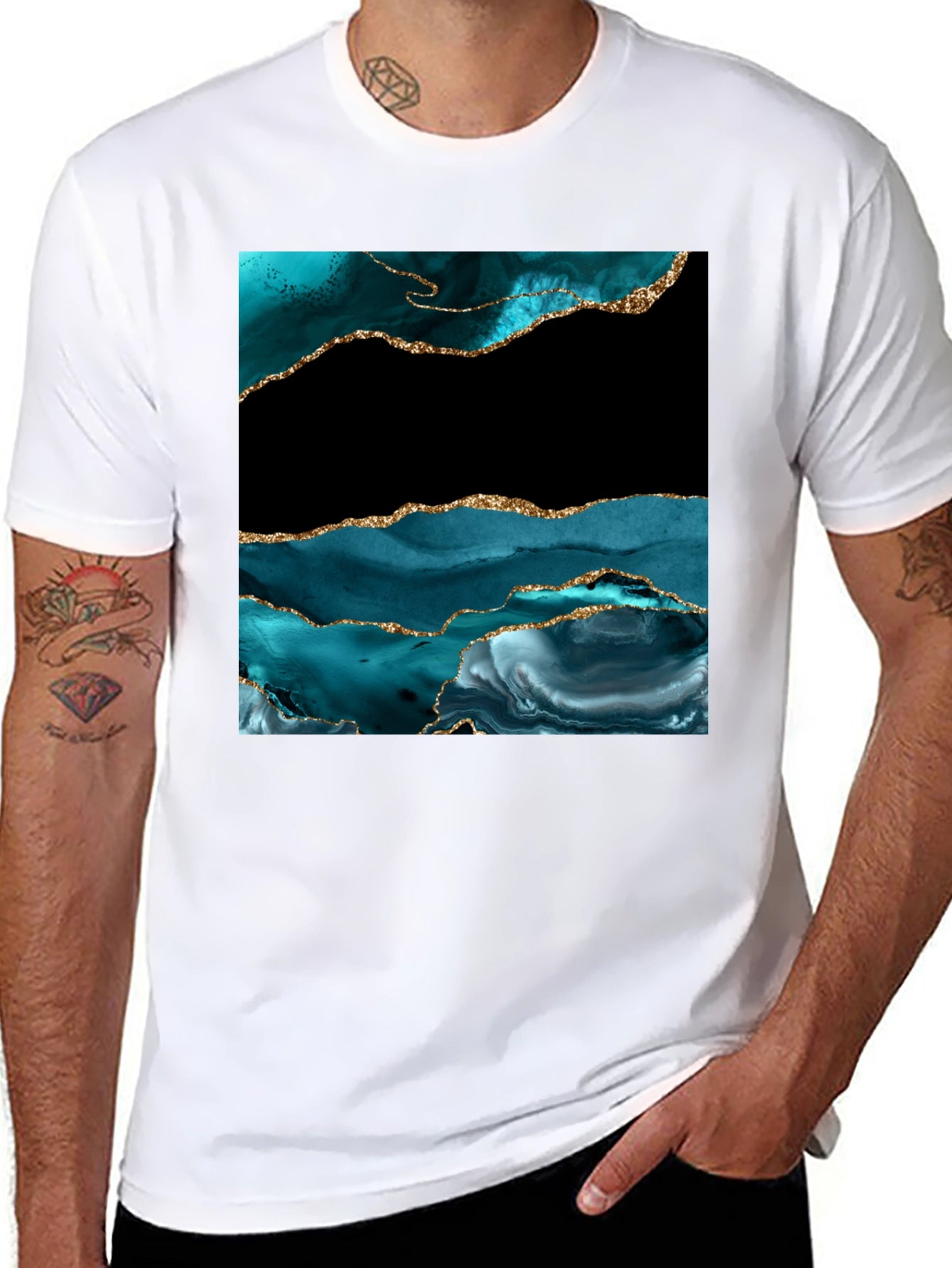 Abstract Art Tee - Black